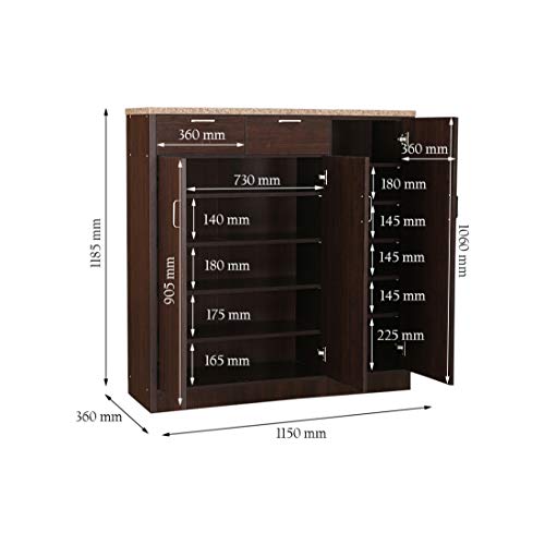 Murano Engineered Wood Storage Cabinet in Wenge Colour