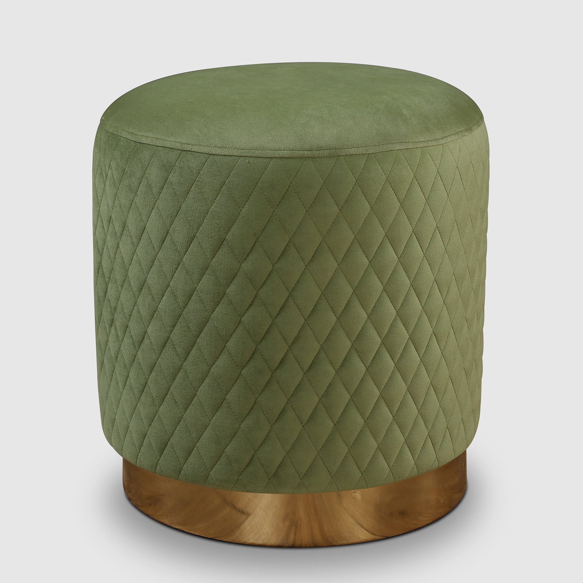 Serena Fabric Ottomans in Olive Colour