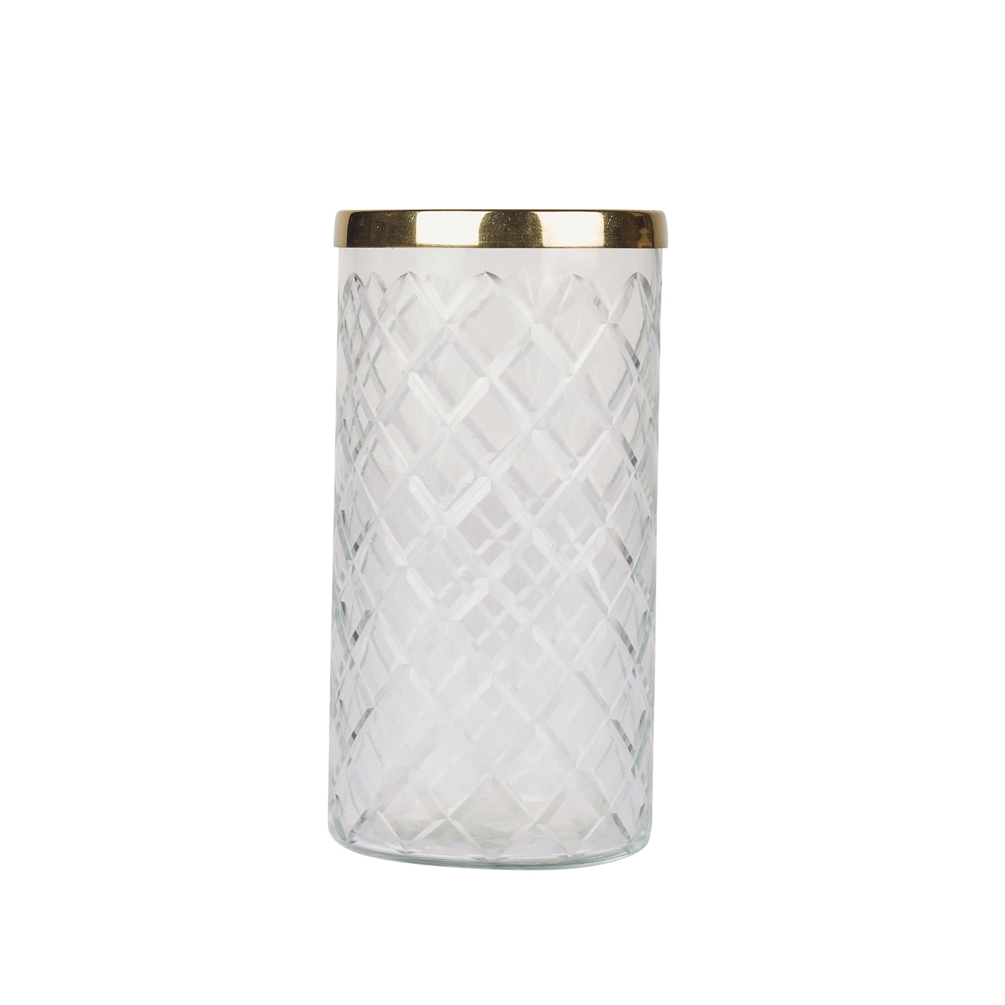 Nora Glass Cut Work Tumbler in Transparent Colour