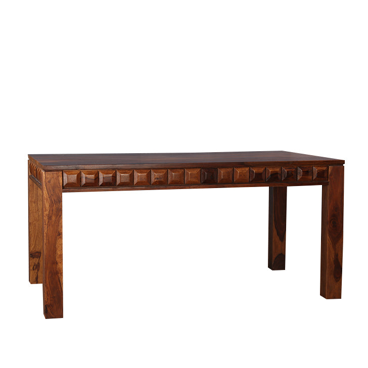 Woodrow Sheesham Wood(Rosewood) 6 Seater Dining Table in Honey Colour