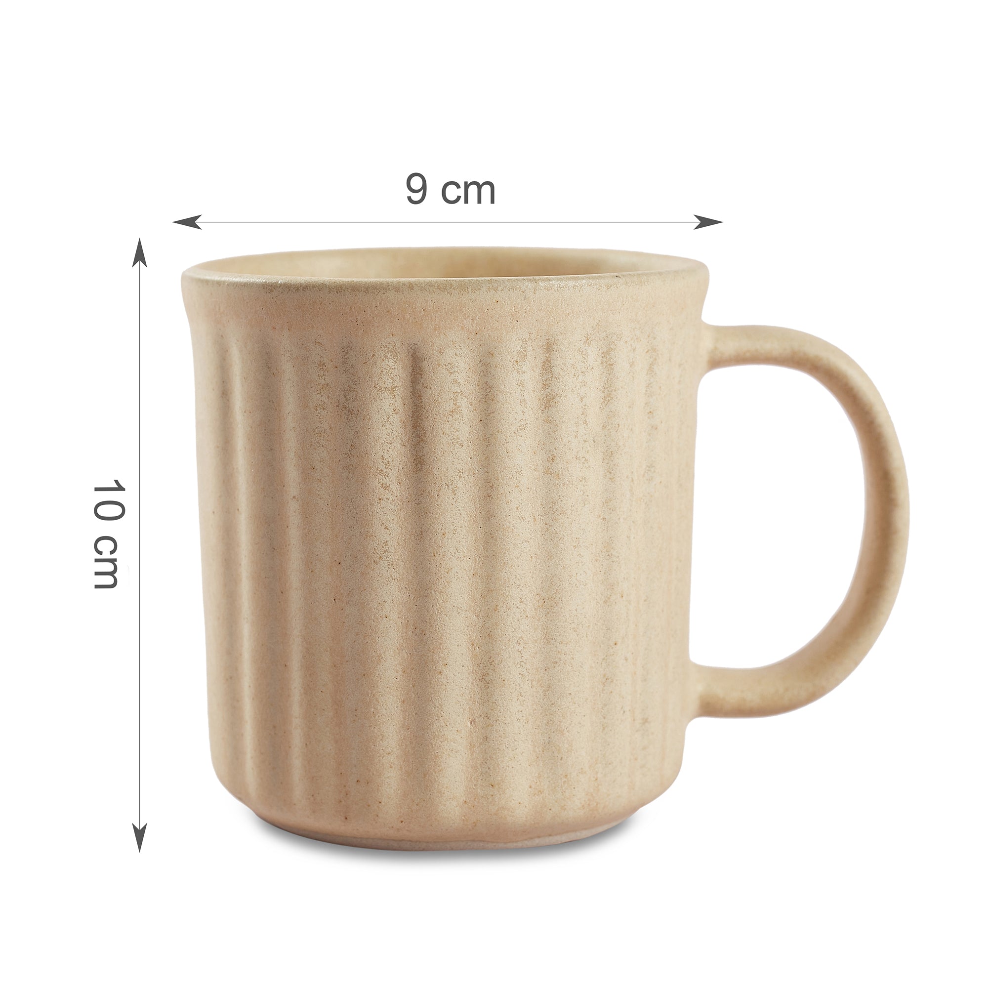 Living Essence WabiSabi Mustard Mug Set of 4Pcs