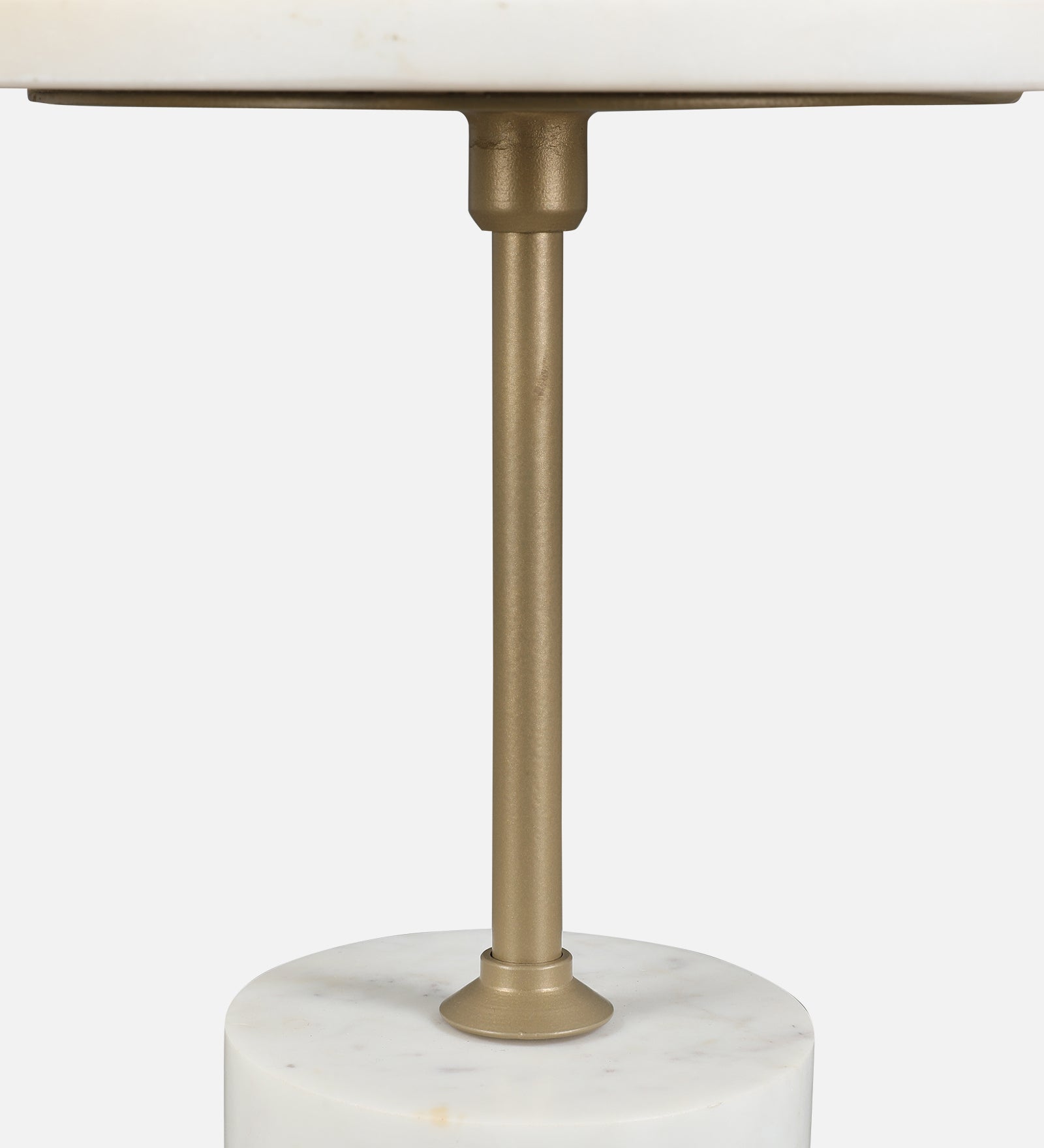 Mateo Marble Top Side Table in White Colour