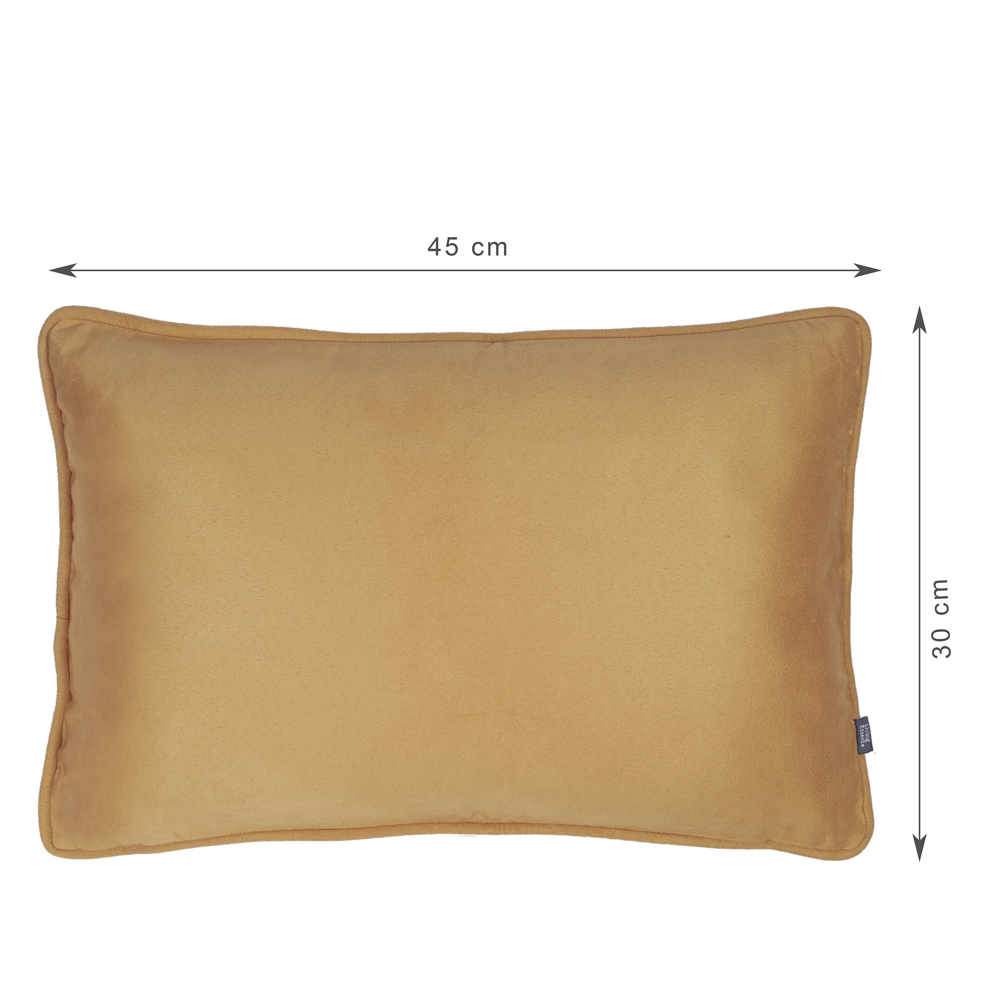 Nora Shades  Reversible Solid Cushion Cover 30X45 Cm in Mustard Colour
