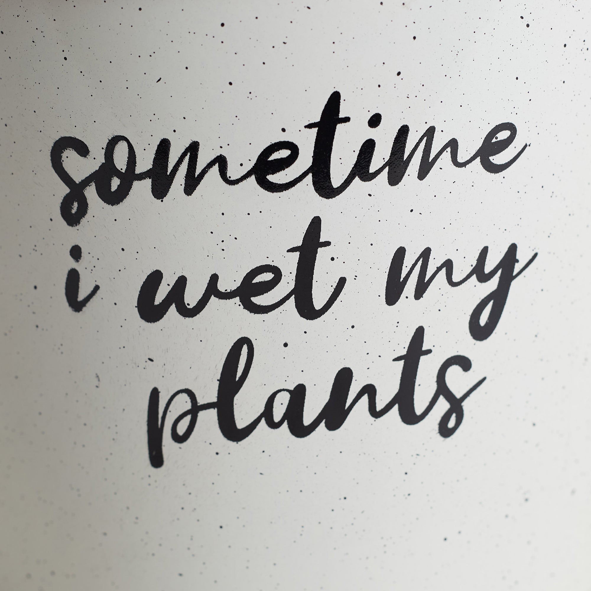 Pep Pop Metal Funky Quote Planter 19Cm in Off White & Fuchsia Colour