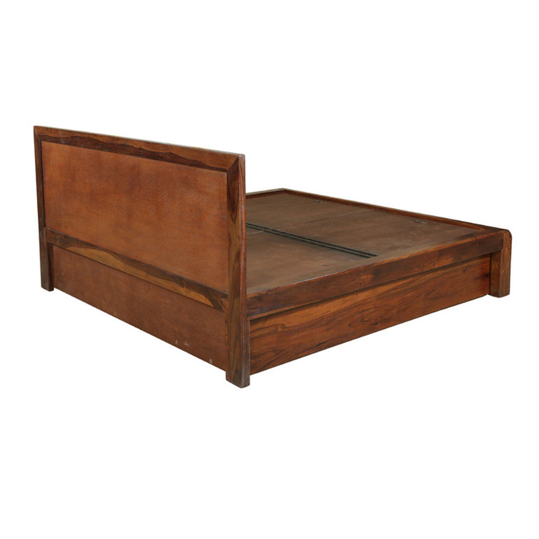 Woodrow Sheesham Wood(Rosewood) King bed with Box storage in Honey Colour