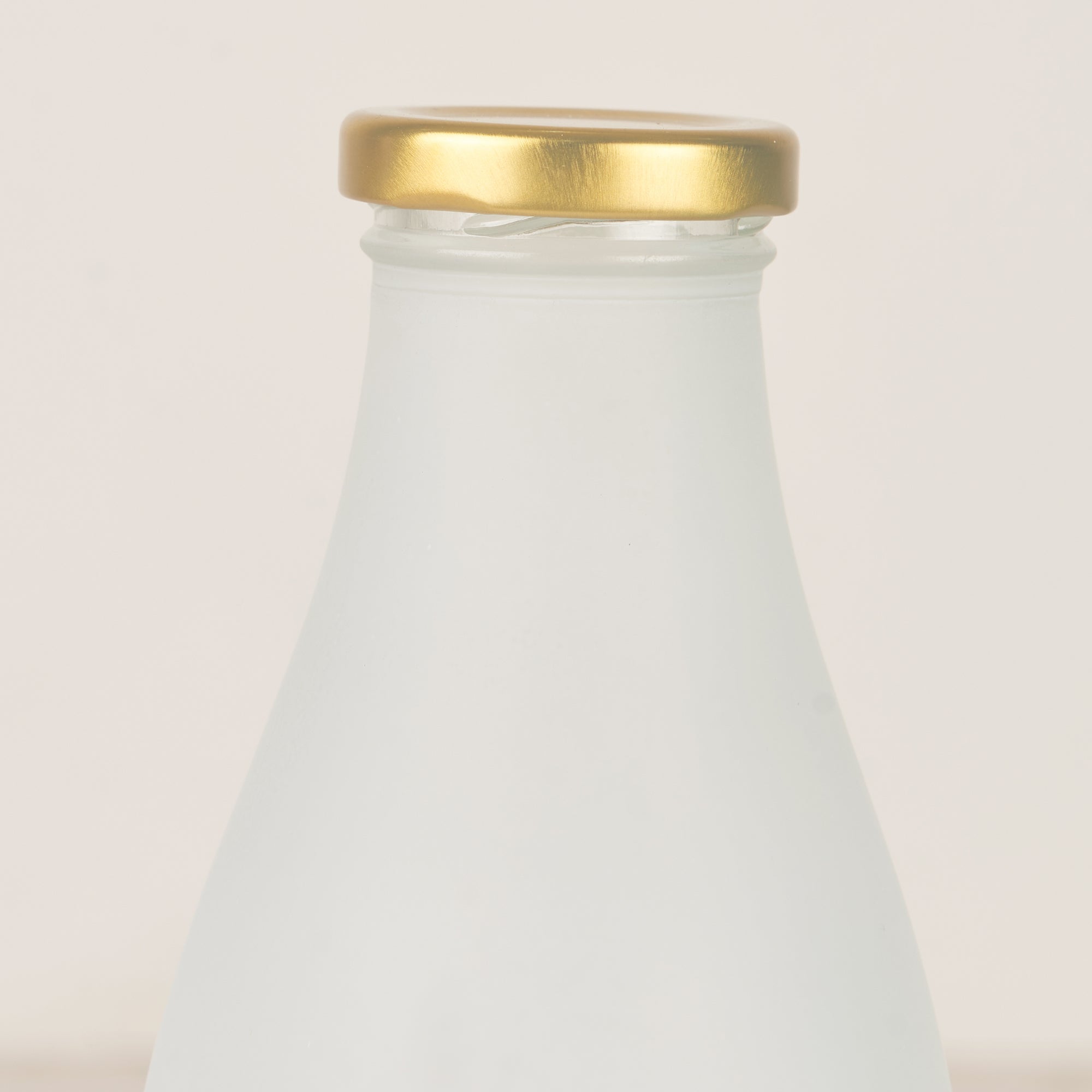 Good Life Glass Frosted Milk Bottle 1 Ltr in White Colour