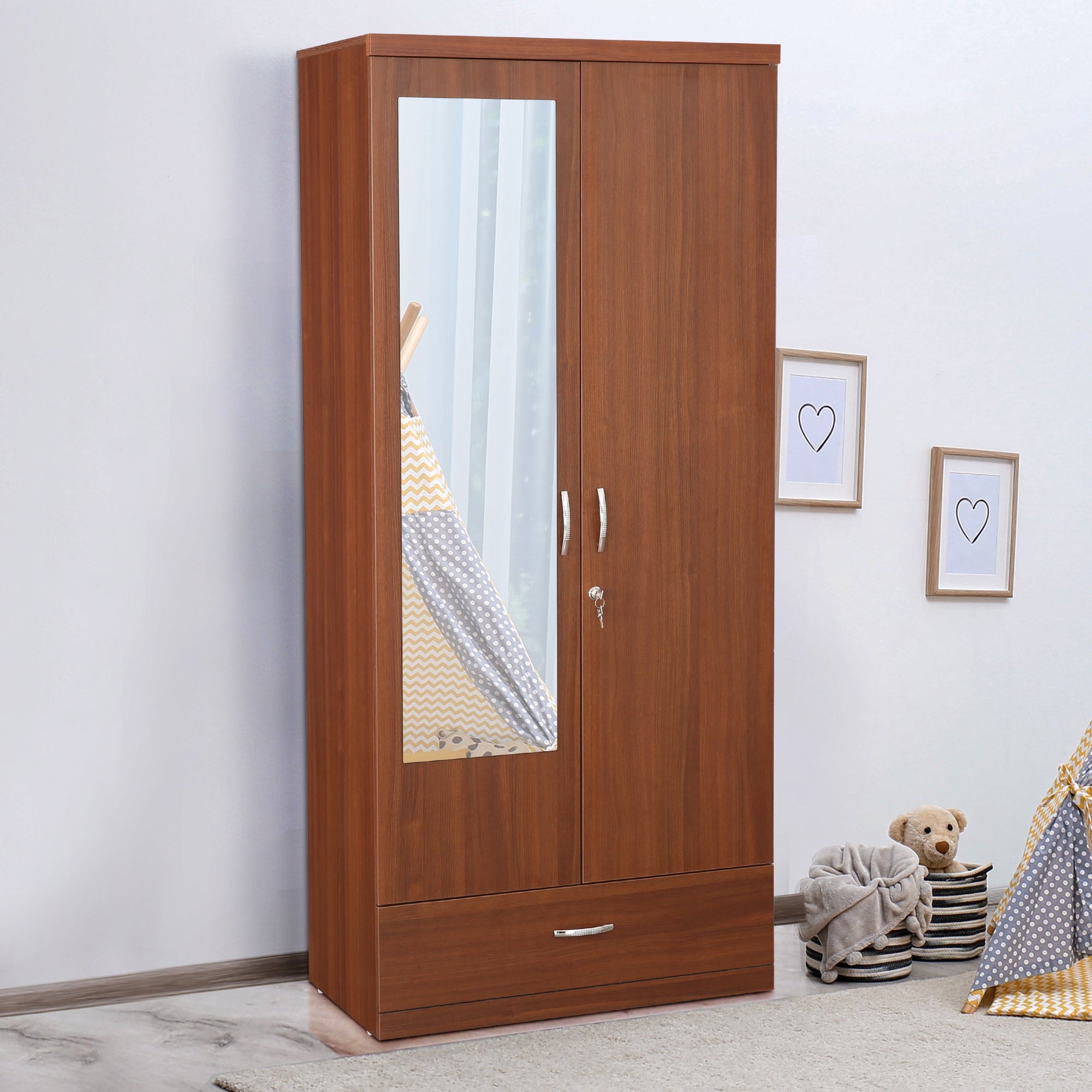 Ultima 2 door wardrobe in Walnut Colour