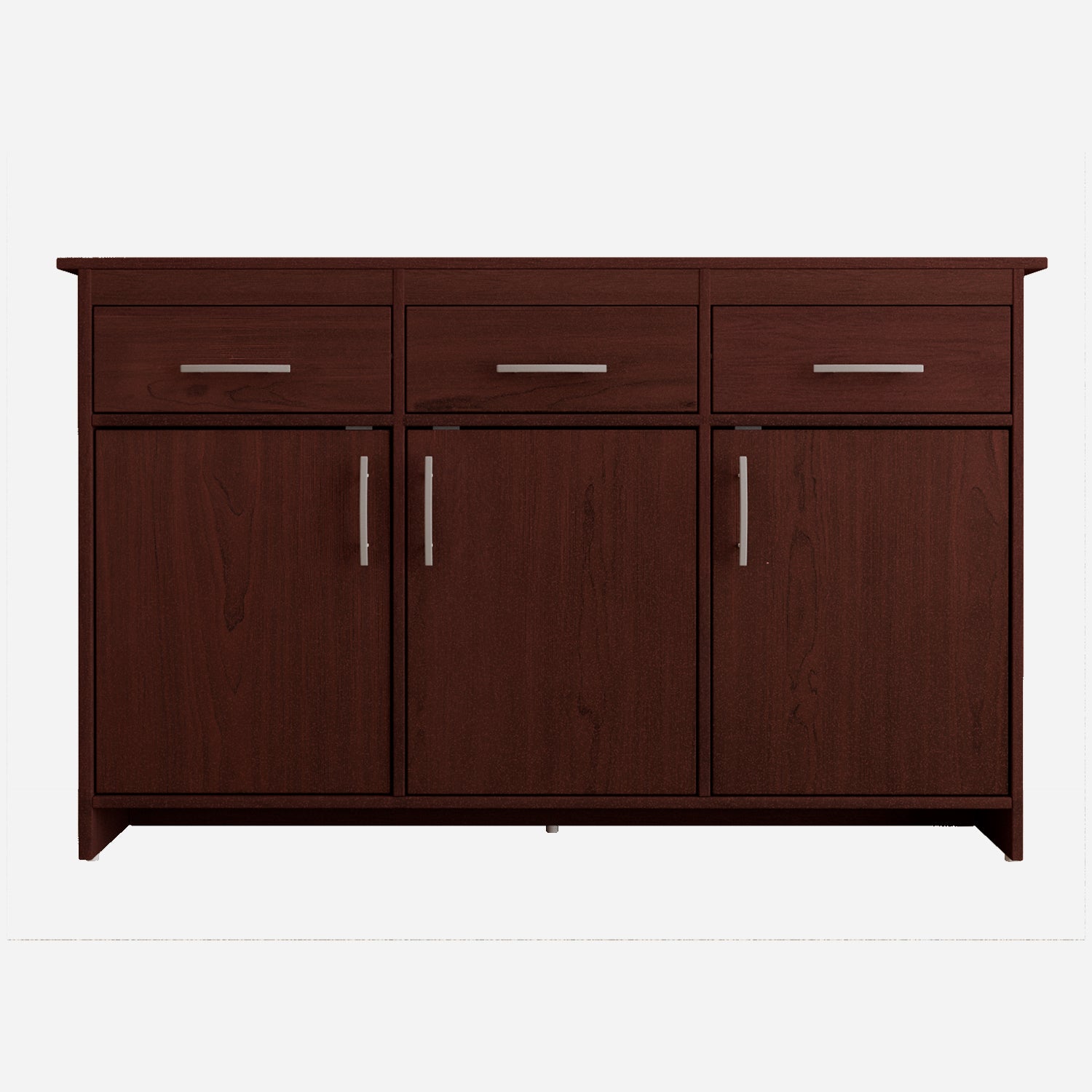 Albert Engineered Wood 3 Door Cabinet in Cherry Brown Colour
