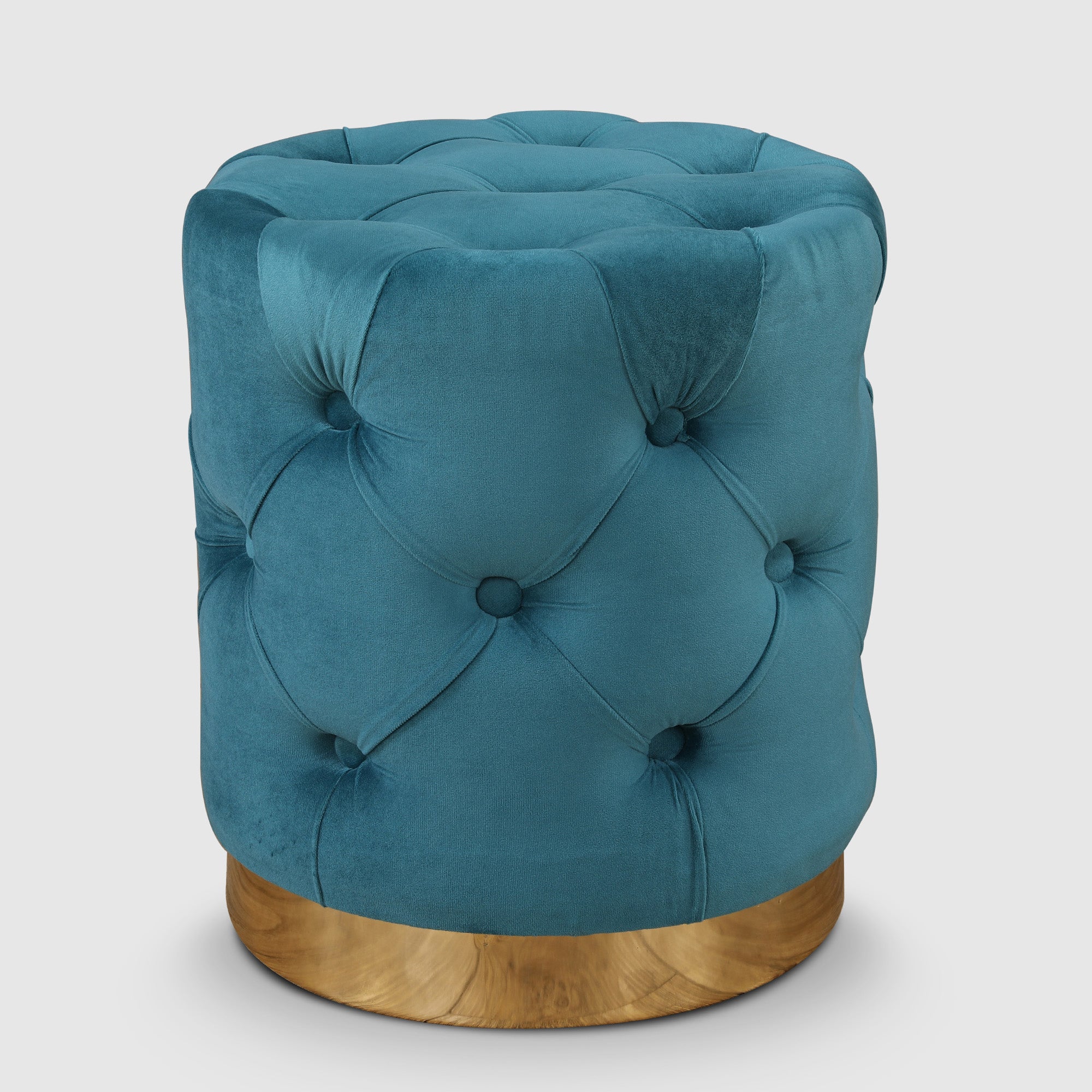 Chester Fabric Ottomans in Emerald Colour