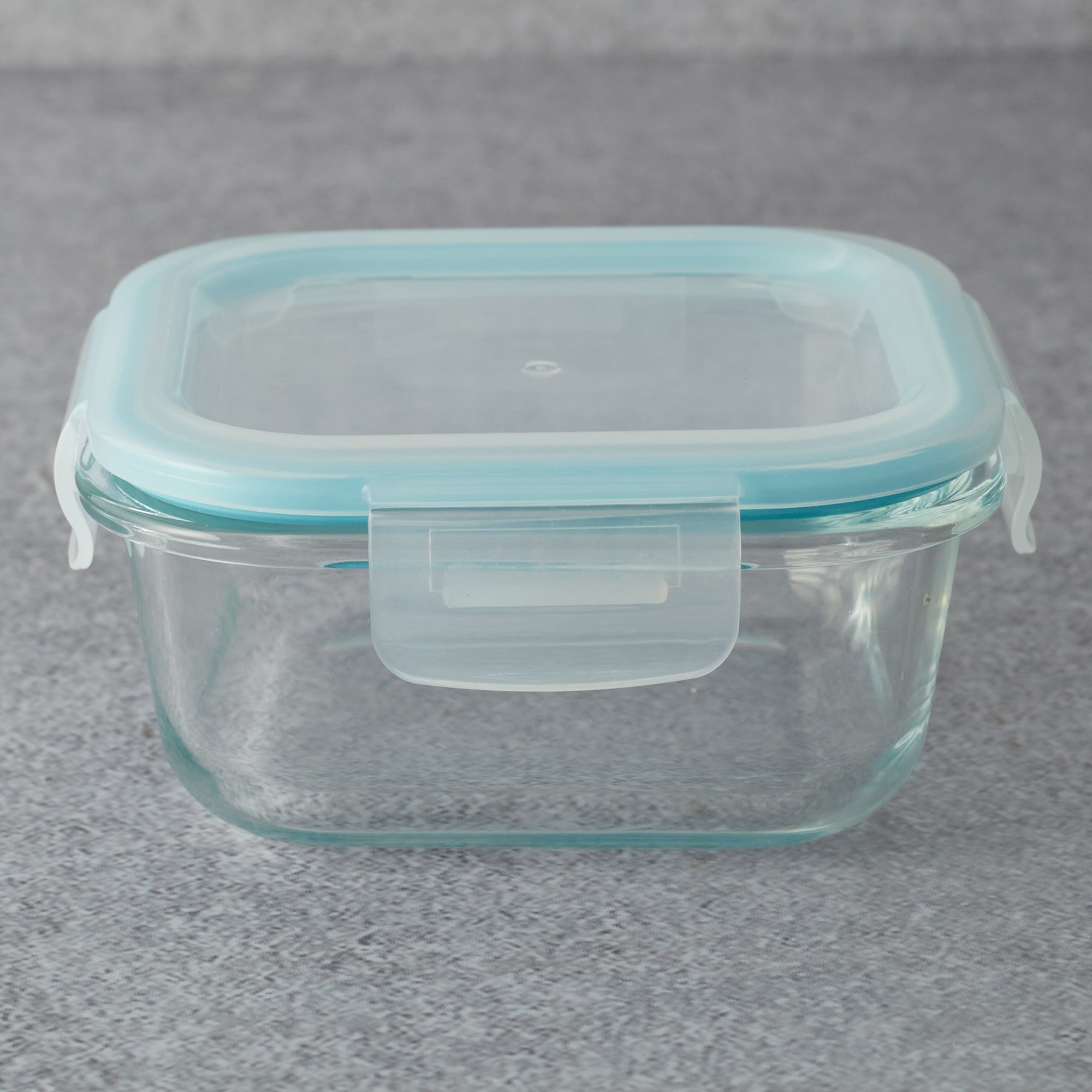 Robust Glass Square Container with PP Lid 520ML in Transparent Colour