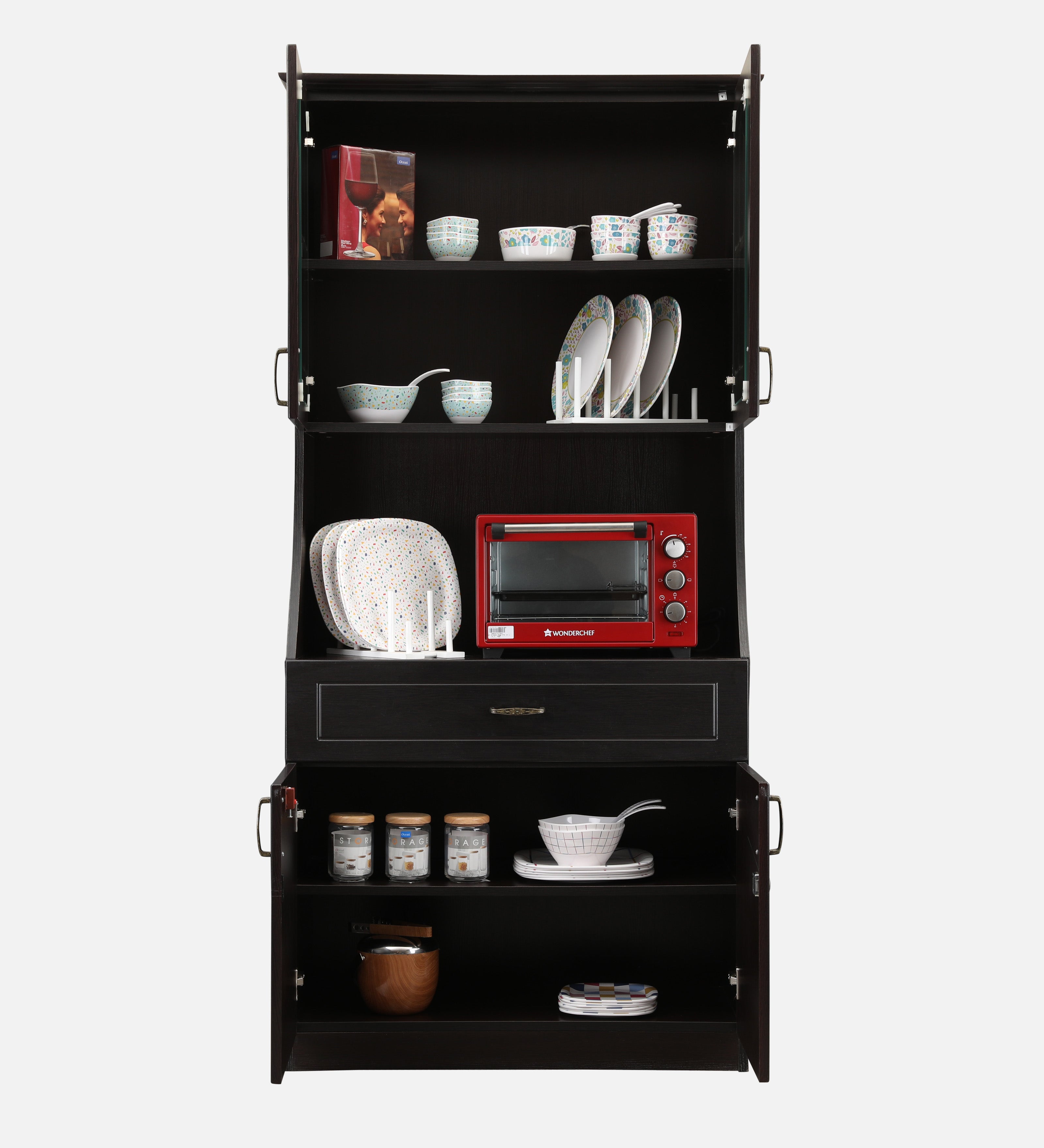 Mandarin Crockery Unit in Wenge Colour