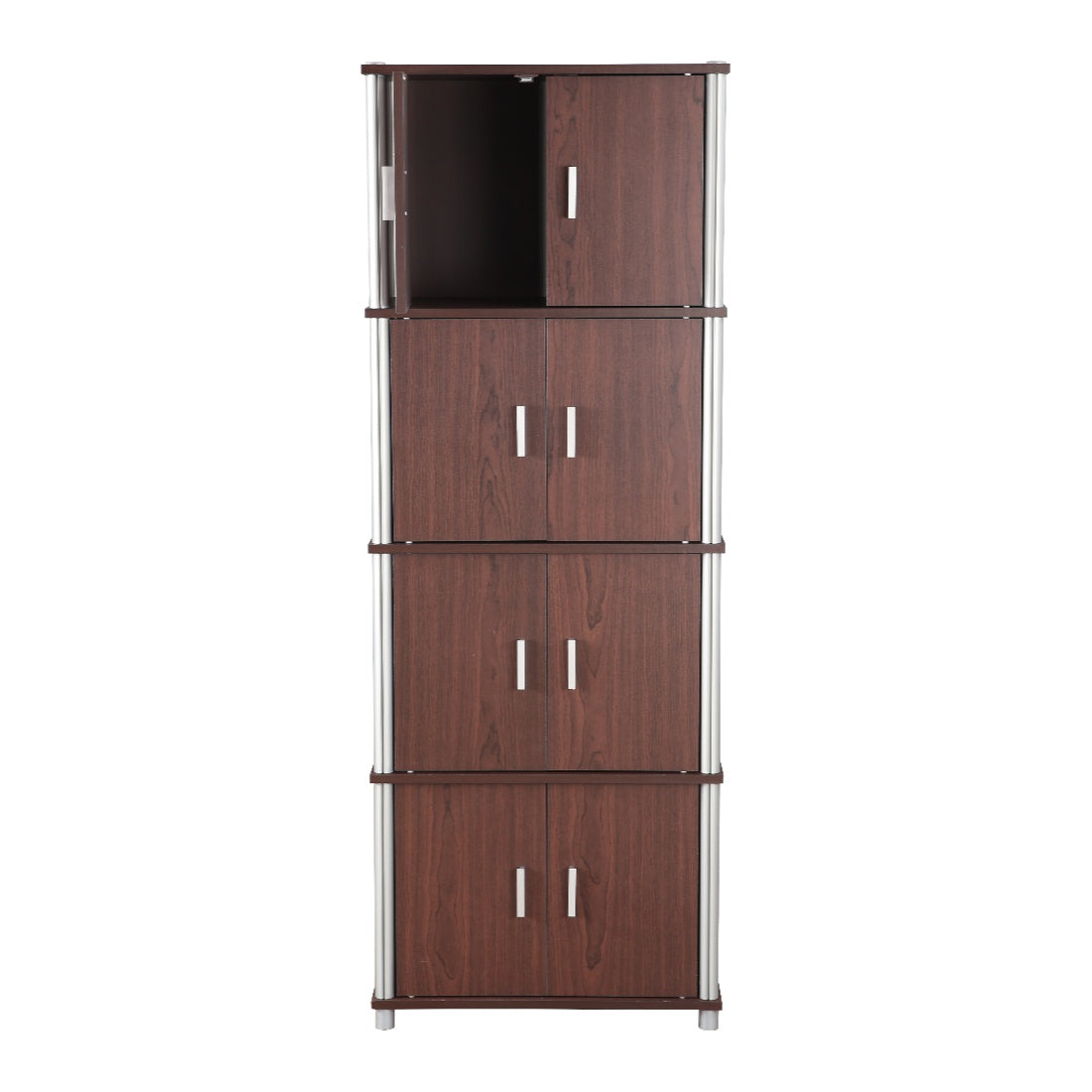 Jacob Engineered Wood Multipurpose Cabinet in Cherry Brown Colour