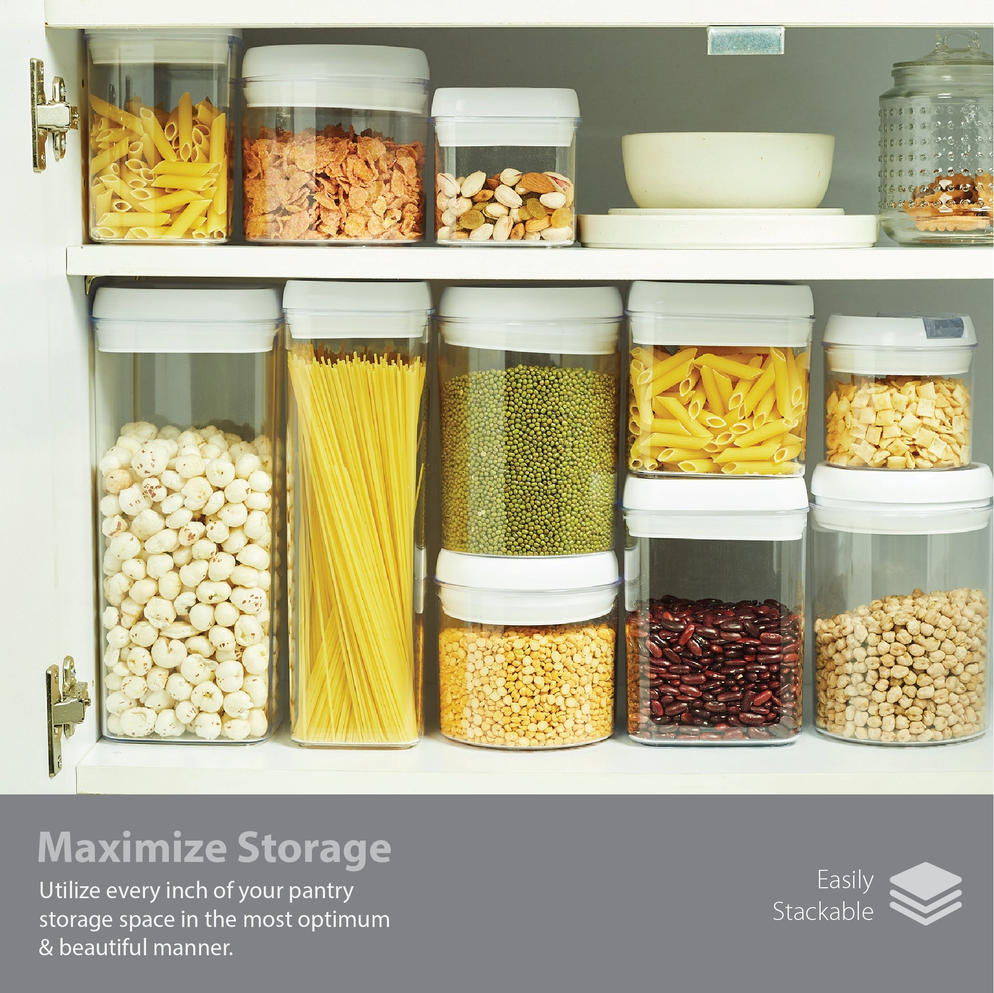 Robusto BPA Free Easy Lock Square Container 500ml in Transparent & White Colour