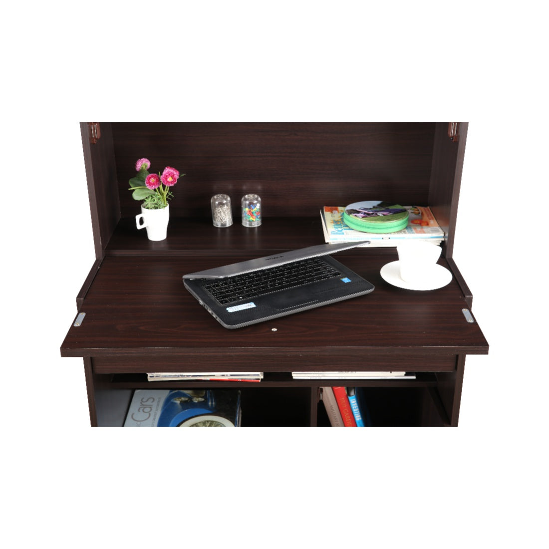 Gleam Study Table in Walnut Colour