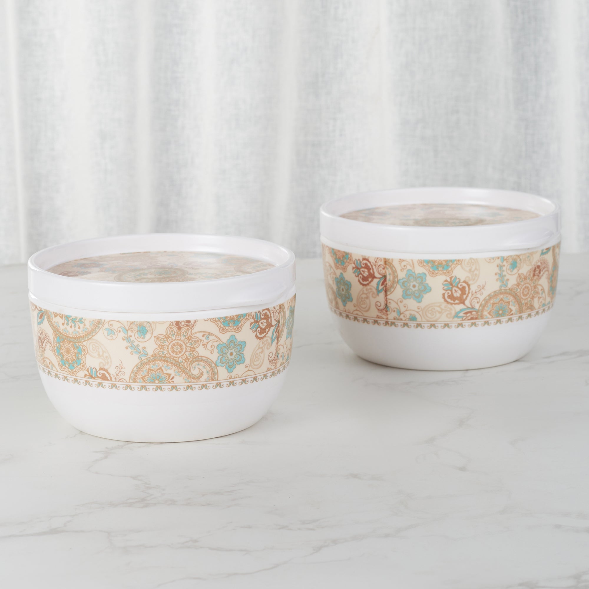 Badami Melamine AirTight Jar Set Of 2 in Multi Colour