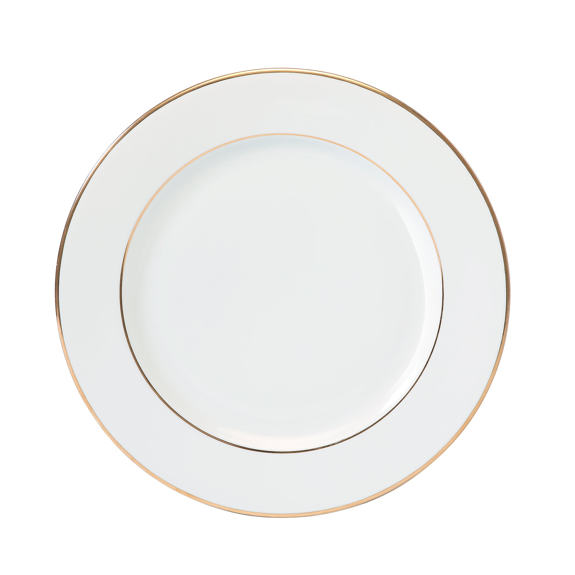 Amour Porcelain Dinner Set of 33 Pcs in Real Gold Plating & White Colour