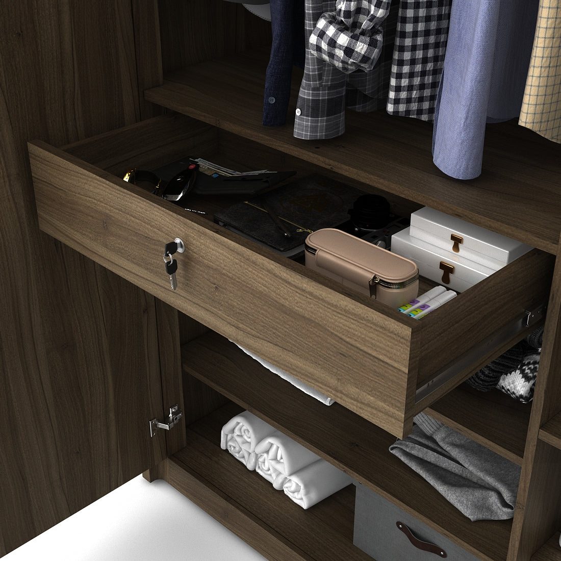 Petra  Four Door Wardrobe in White Colour