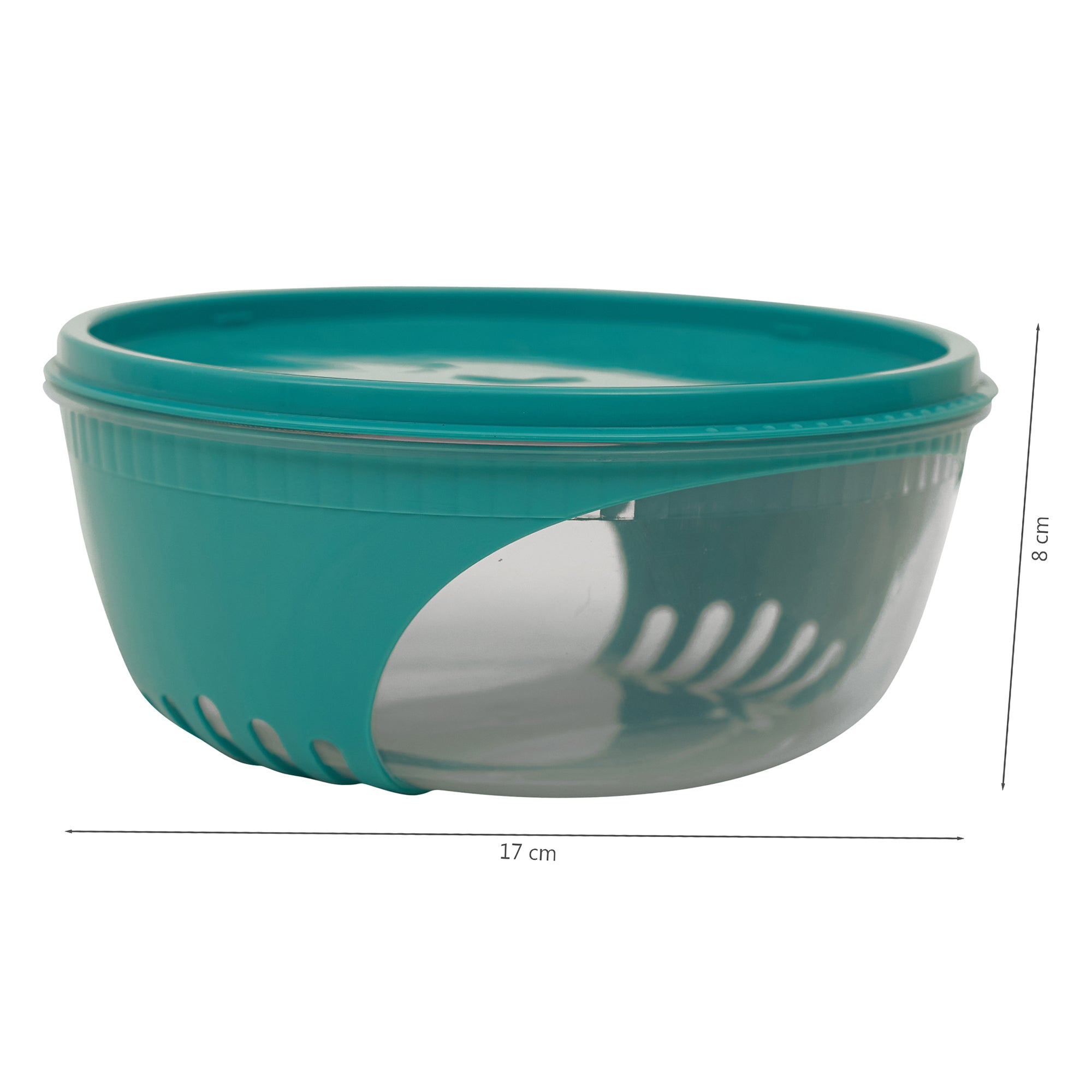 Kitchen Mate Food Storage Round Container 1150 Ml With Freezer & Microwave Safe & Bpa Free Set Of 3 in Teal Colour