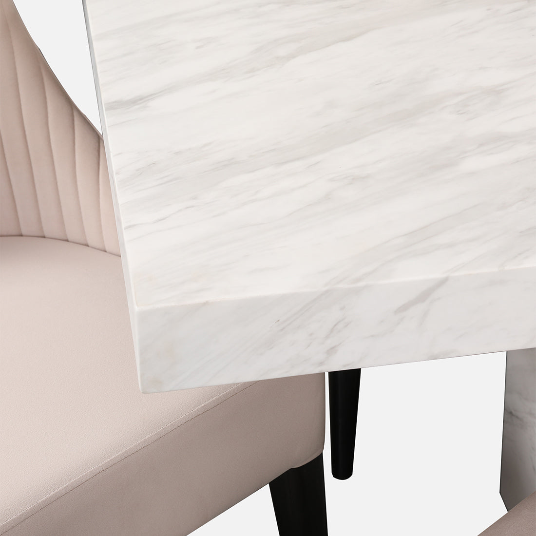 Garnet Sheesham Wood(Rosewood) Six Seater Dining Set in White Colour