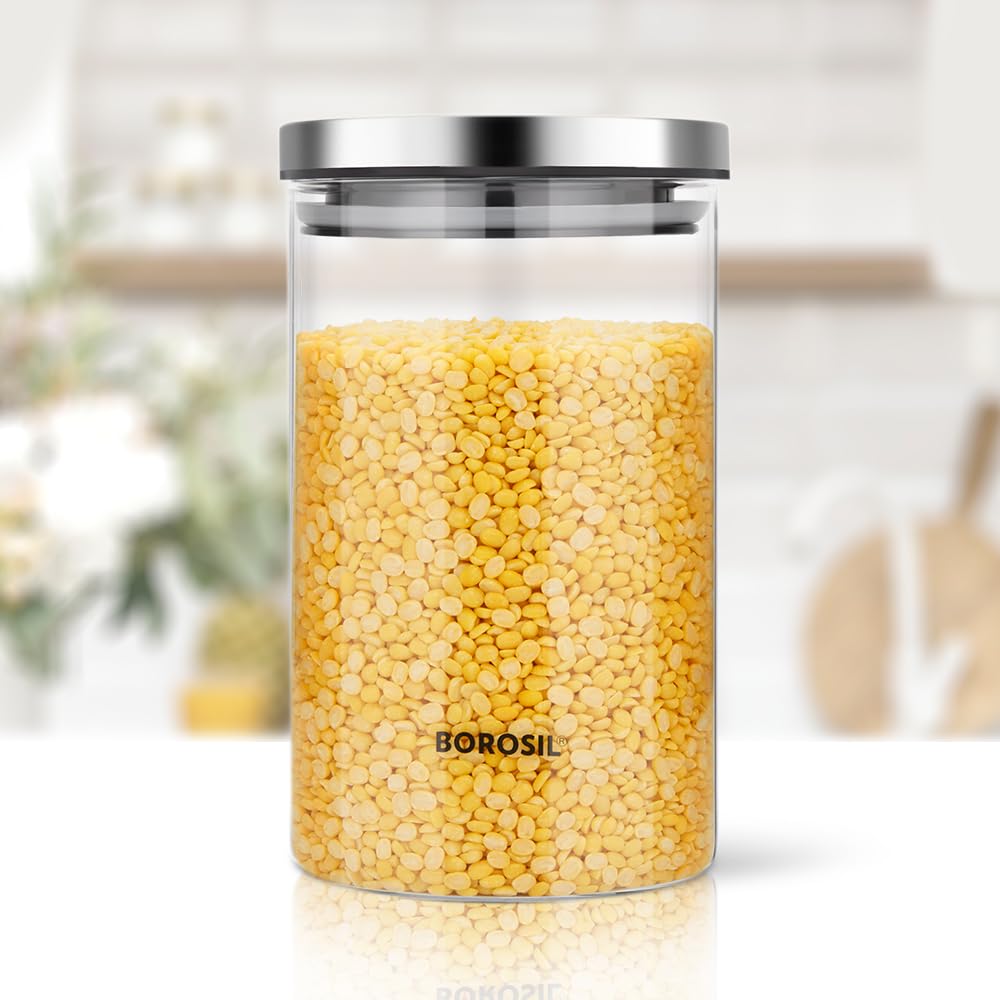 Borosil Classic Glass Jar 900Ml