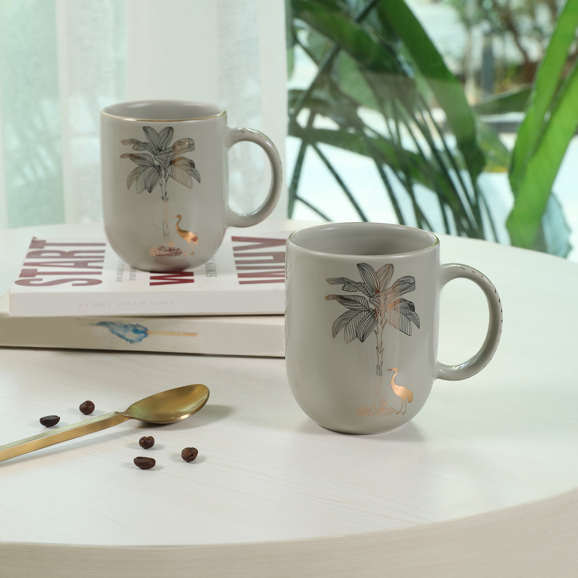 Living Essence Nelumbra Coffee Mug Set of 2Pcs