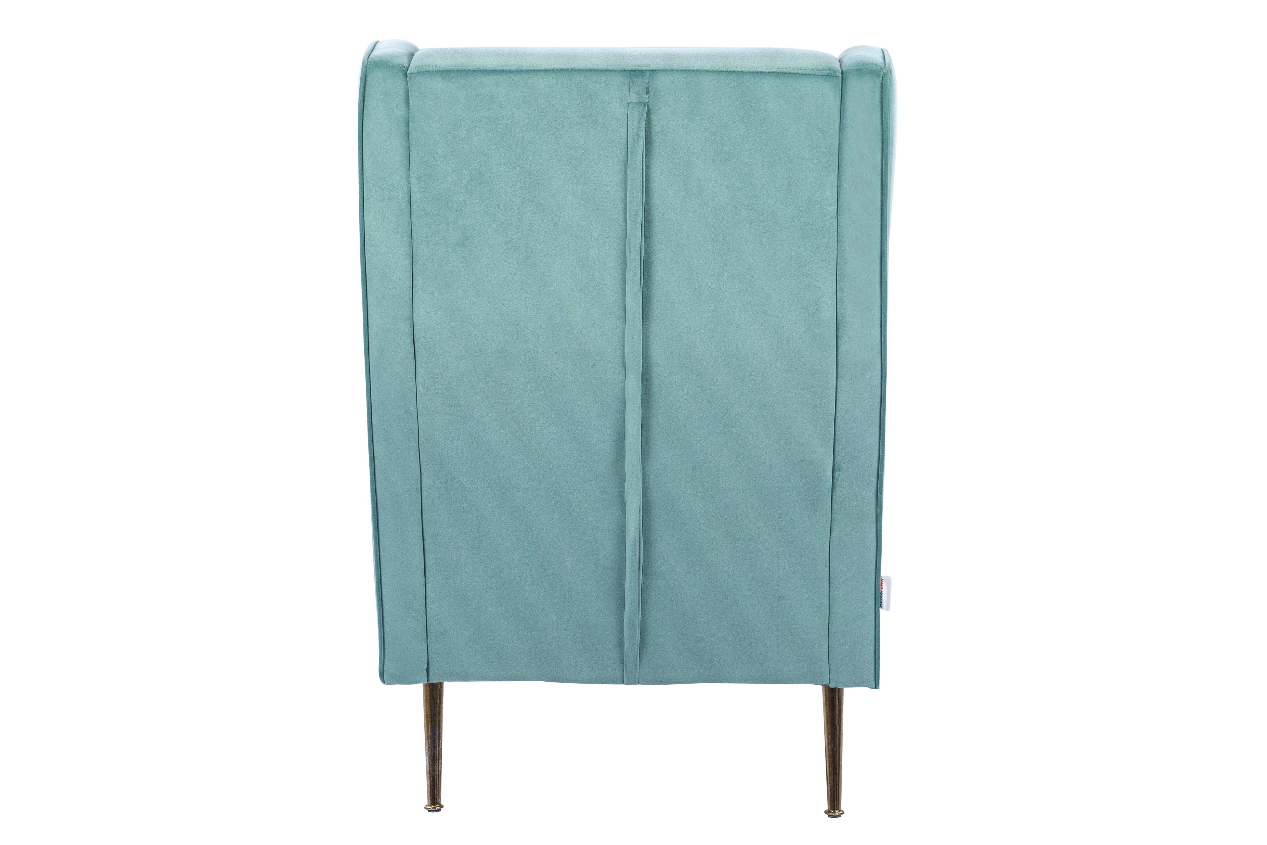 Charm Velvet Arm Chair in Teal Colour