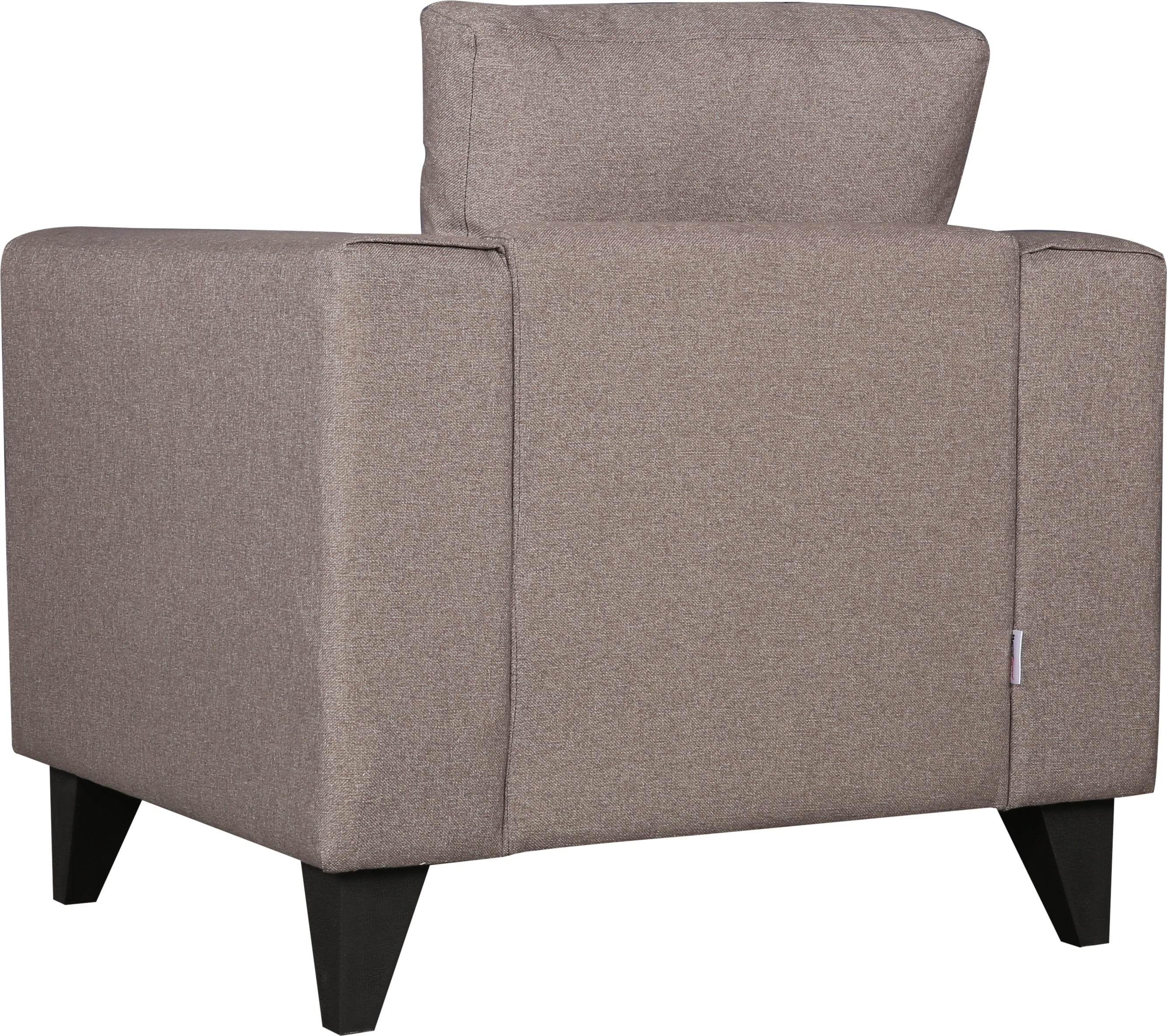 Garcia Fabric Single Seater Sofa in Brown Colour