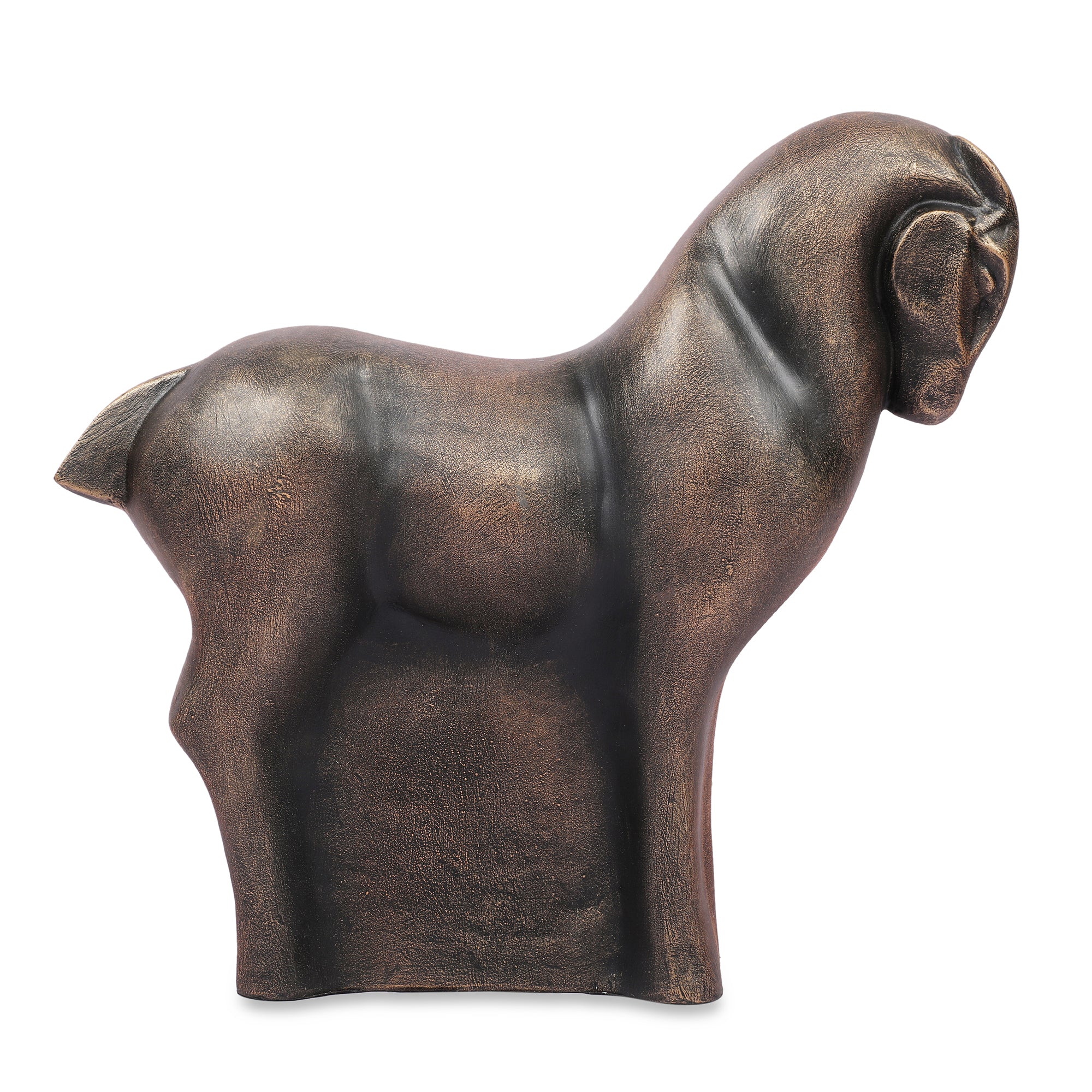 Stella Antique Finish Polyresin Contemporary Horse Table D&eacute;cor