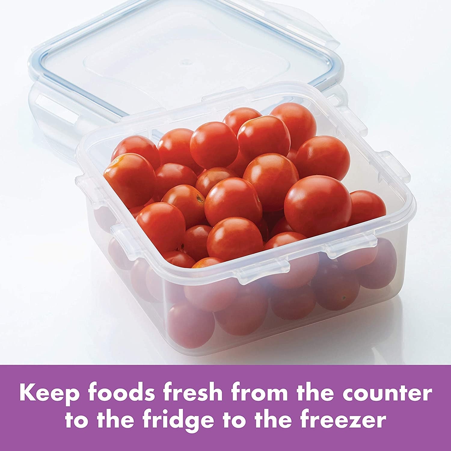Modular BPA Free Airtight Plastic Square Container 600 ml in Transparent Colour