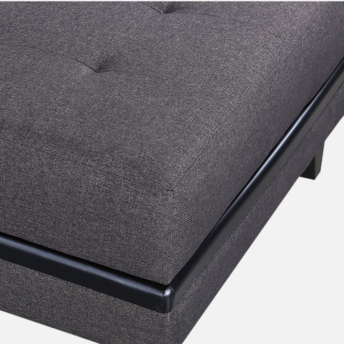 GARCIA Fabric Lounger in Dark Brown Colour
