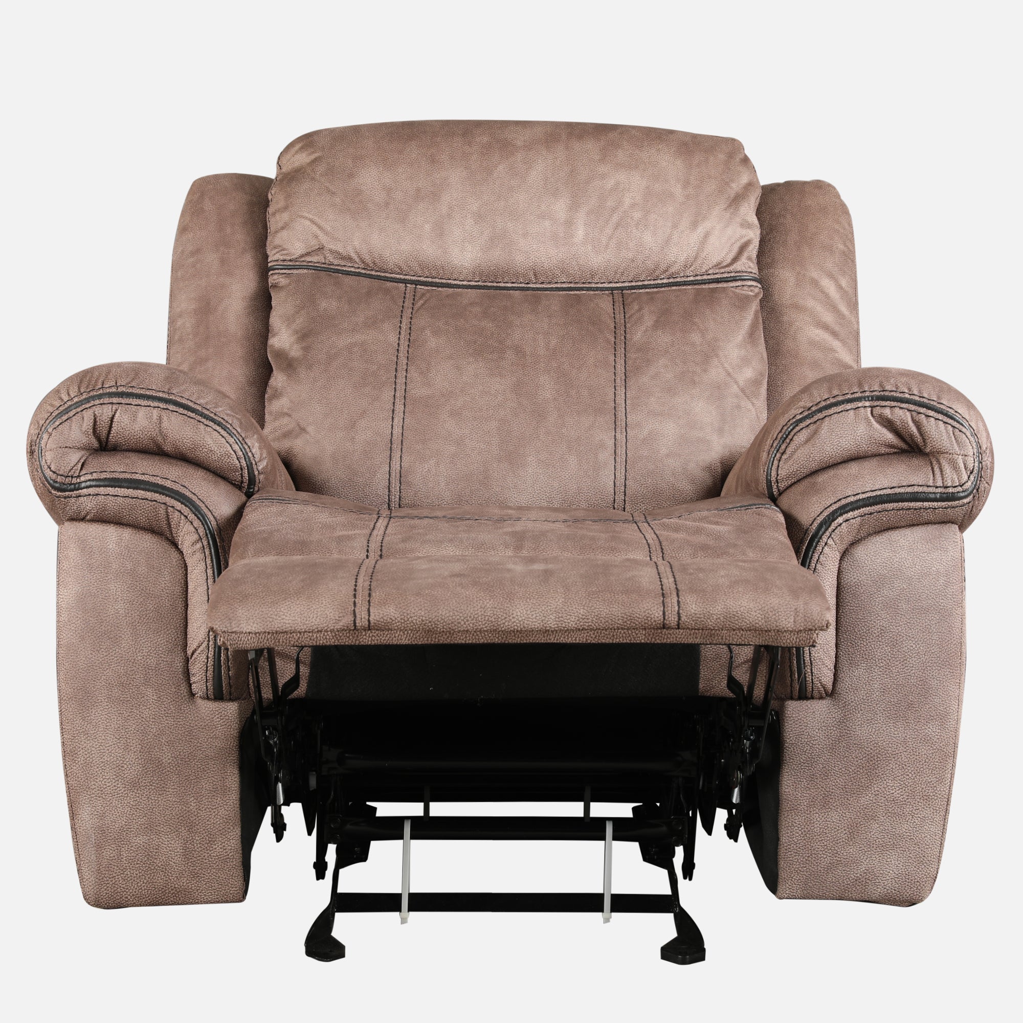 Enfield Fabric 1 Seater Rocker Recliner in Brown Colour