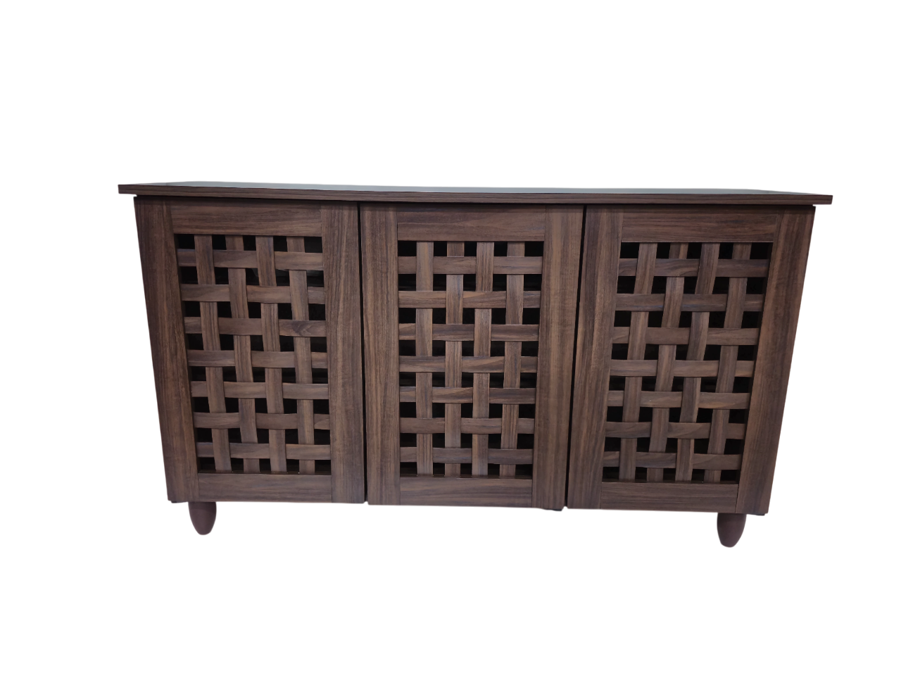 Neste 3 Door Shoe Rack in Walnut Colour