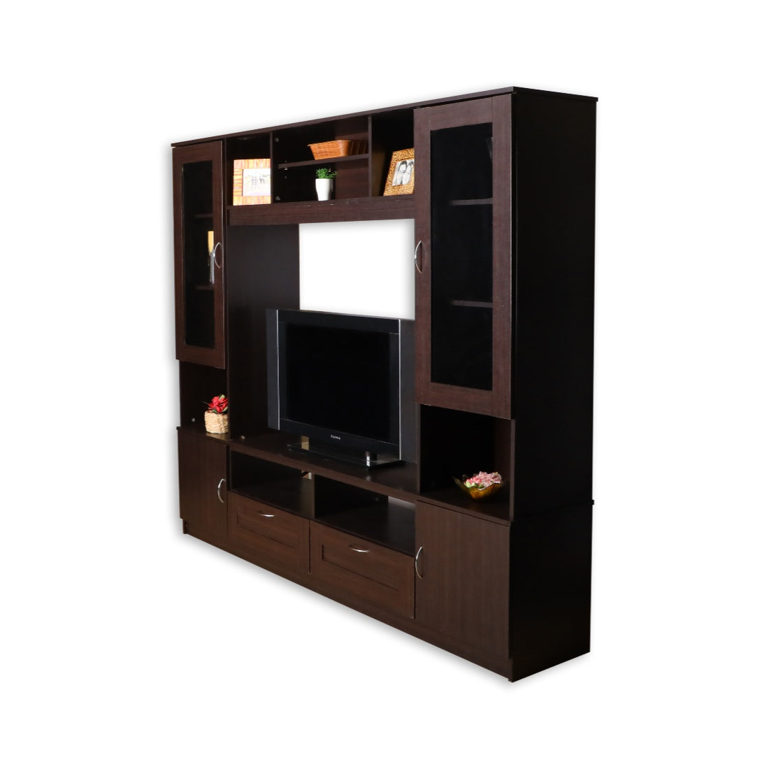 Missouri Engineered Wood Wall Unit in Dark Walnut Colour