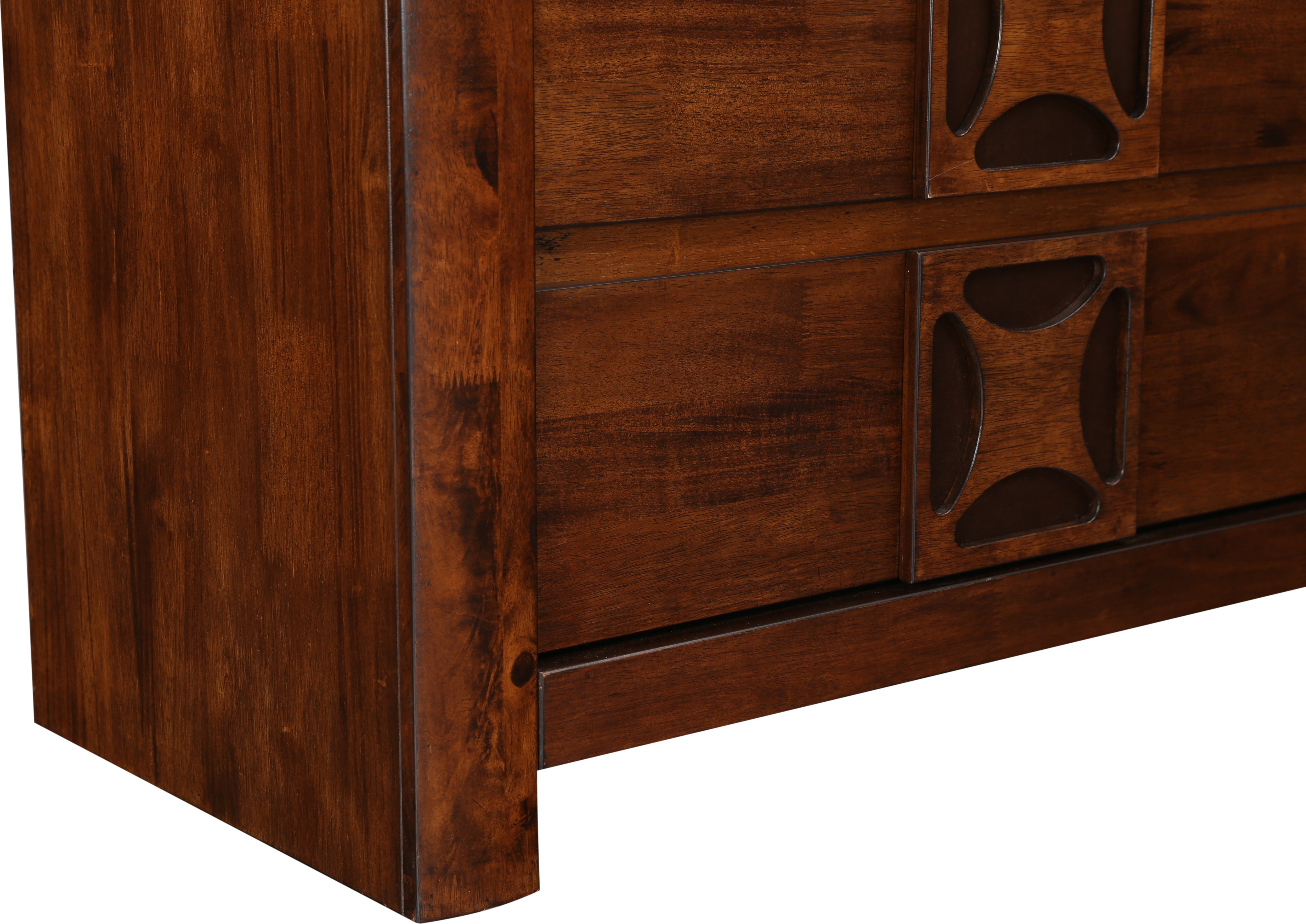Casablanca Solidwood Dresser with mirror in Walnut Colour