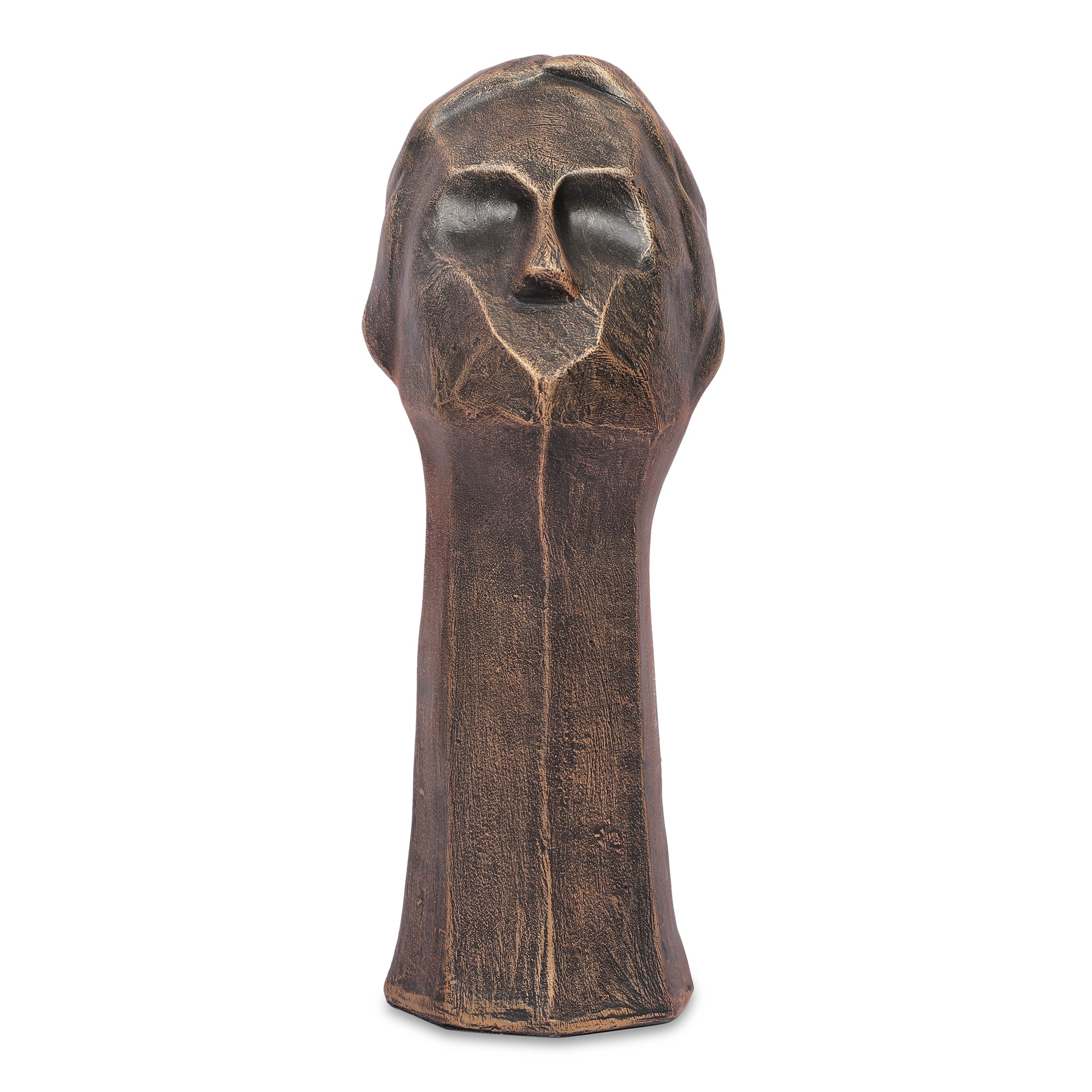 Stella Antique Finish Polyresin Female Abstract Facial Table D&eacute;cor