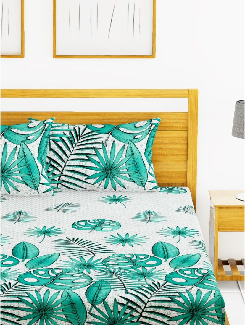 Callista Cotton King Bed Sheet 274X274 Cm in Shagreen Colour