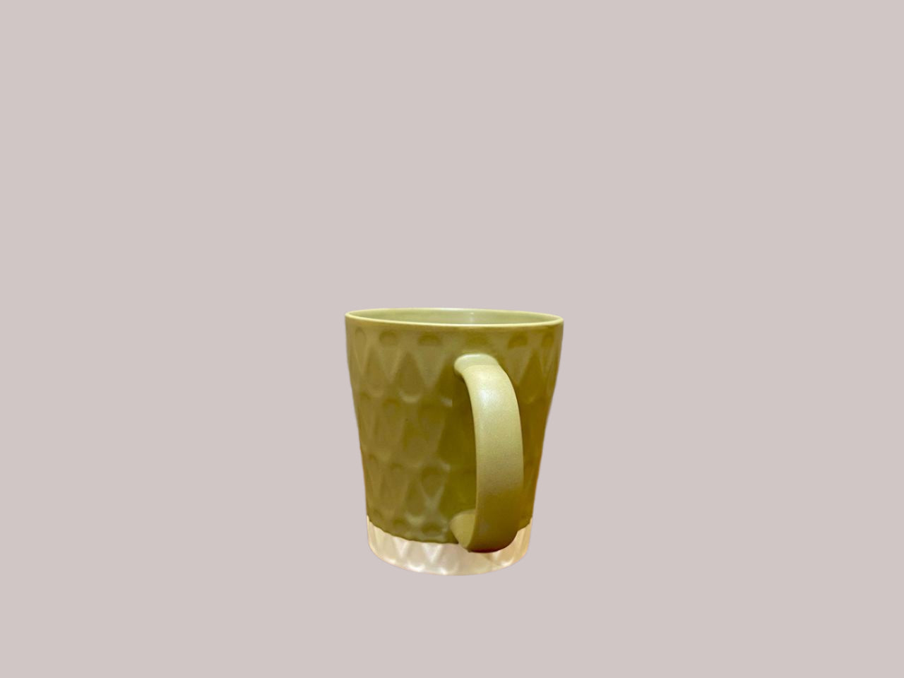 Living Essence Embossed Bone China Mug 350ml Set of 2 Pcs in Brown Colour