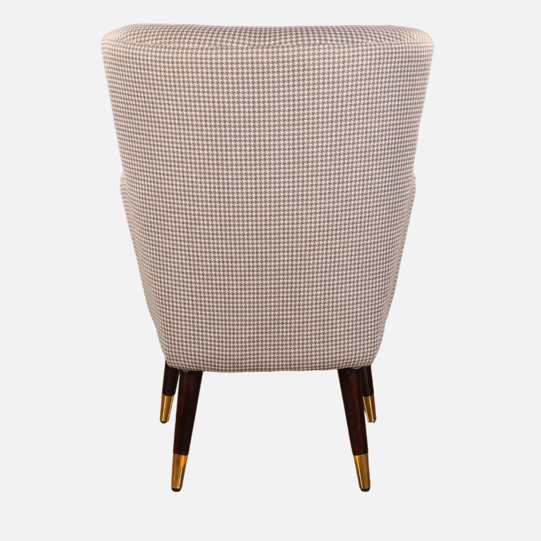 Peony Fabric Arm Chairs in Beige Colour