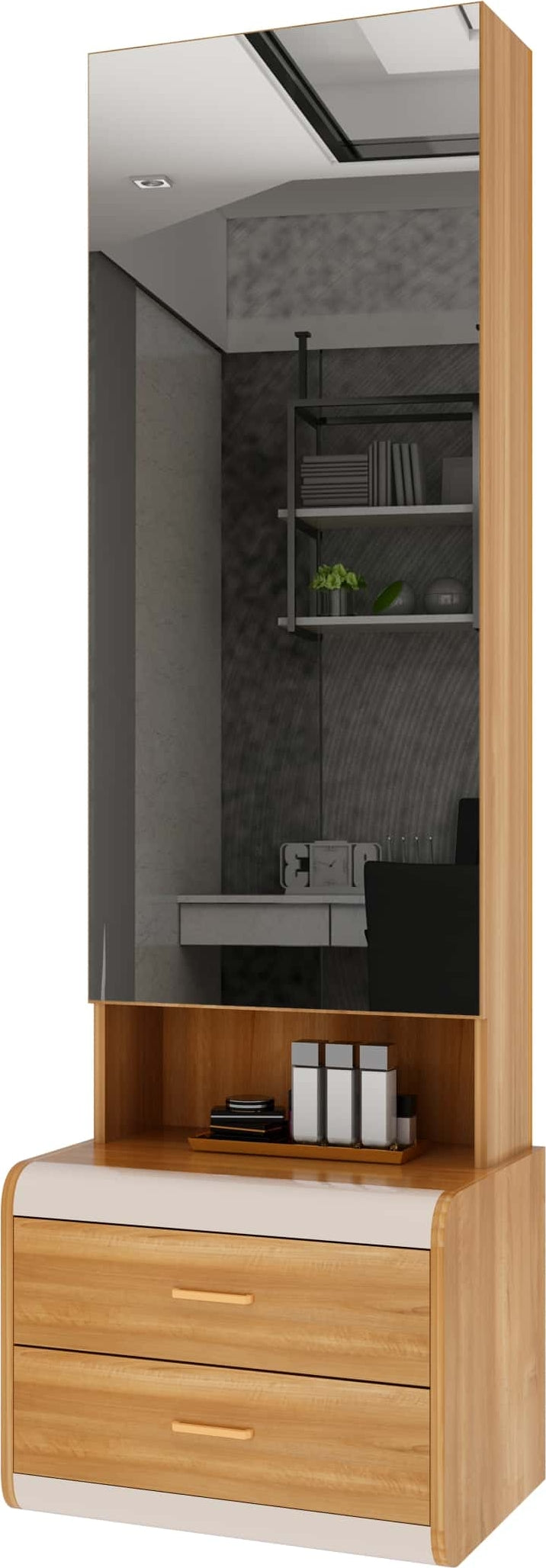 Canterbury Dressing Table with Mirror in Fortune Walnut Colour