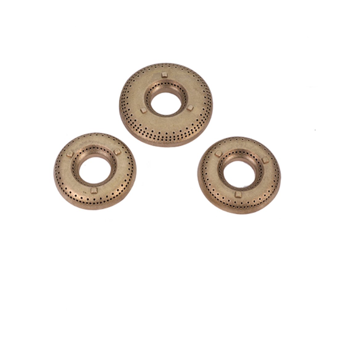 Octavia 1 - Gas Stove, 3 - Forged Brass Burners, 3 - Heavy duty pan support in Black Colour