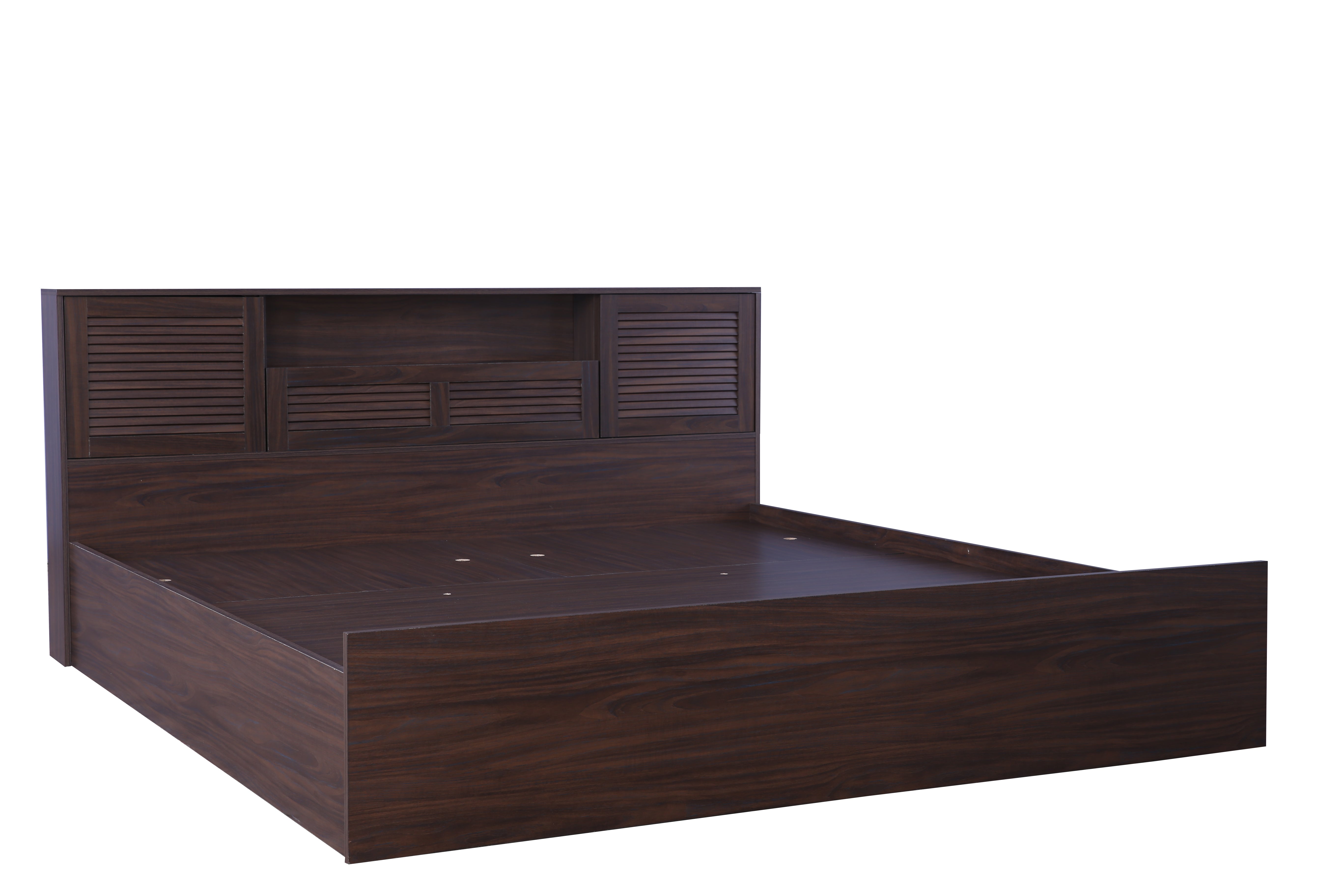 Bolton King Bed with Hydraulic storage in Walnut Colour