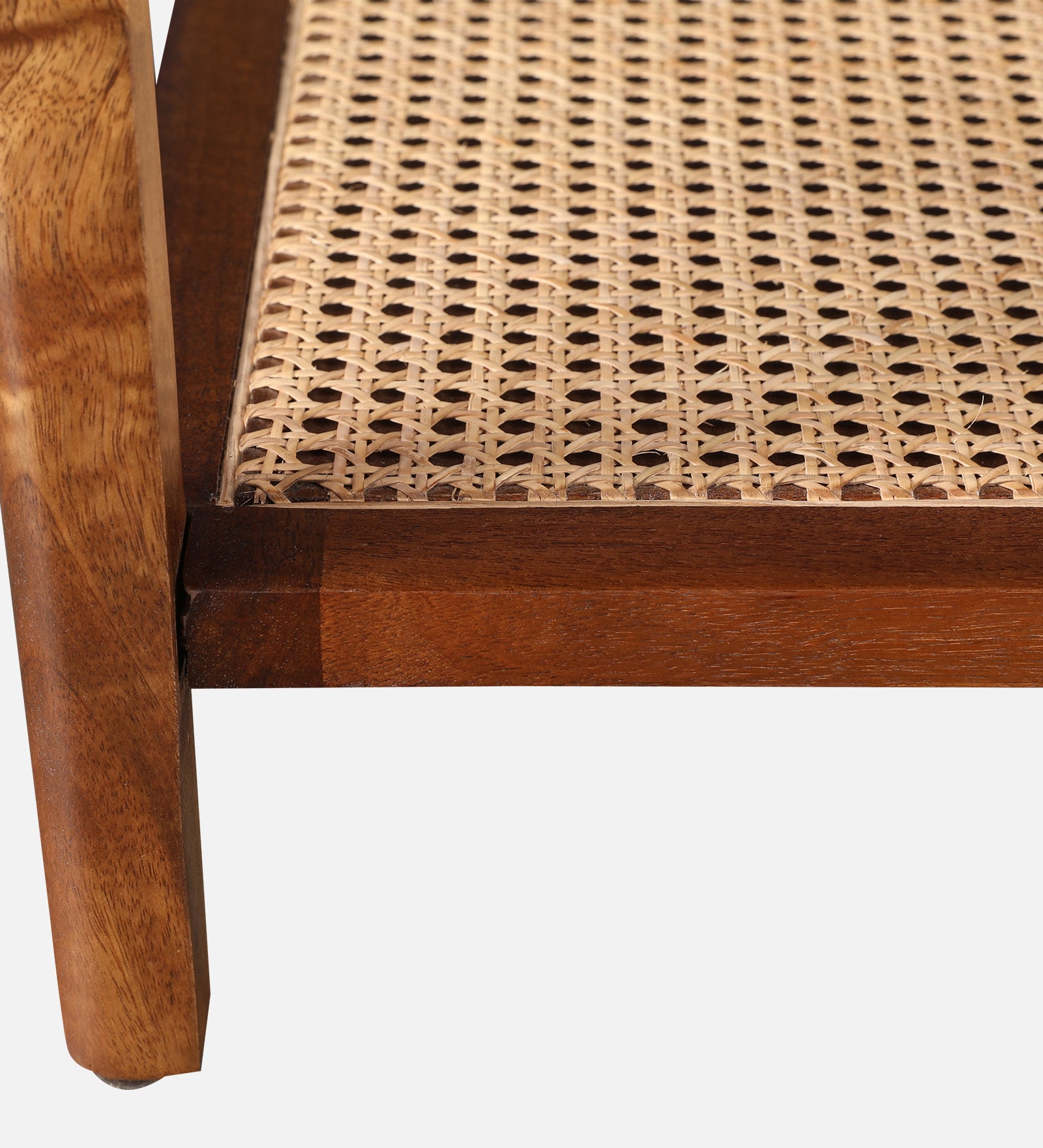 Siam Acacia Wood Side Table in Beige Colour