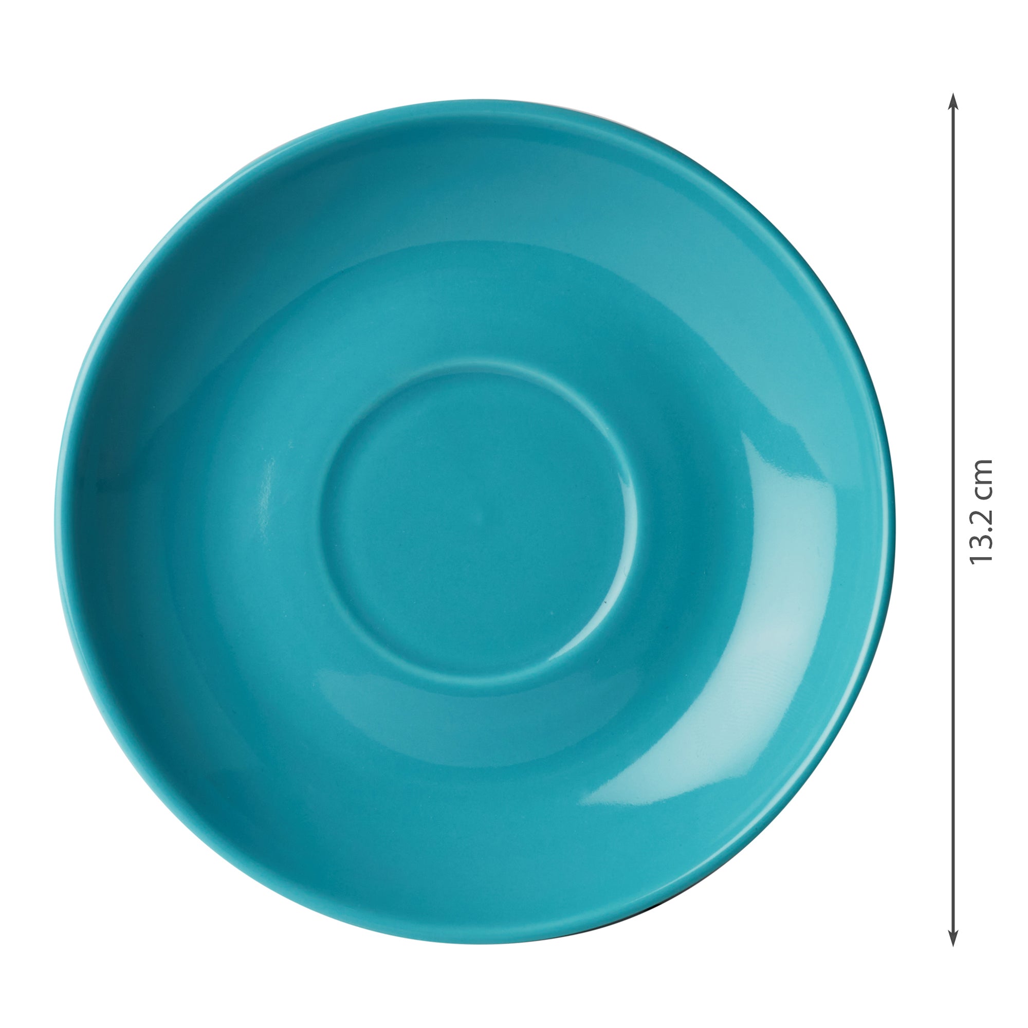Emilia Ceramic Cup & Saucer Set Of 12 With Metal Stand in Blue & Pink Colour