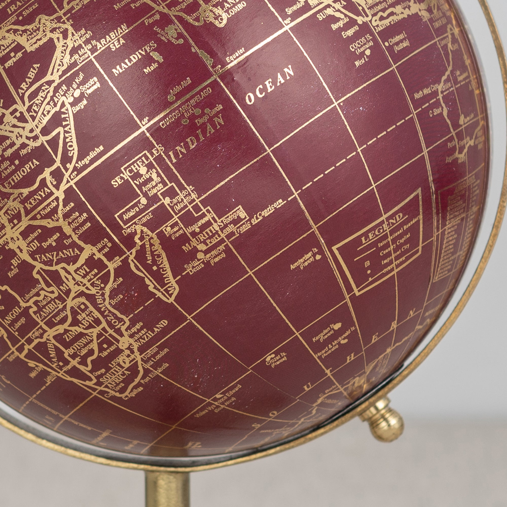 Rover Metal Globe 6 Inch in Gold Colour