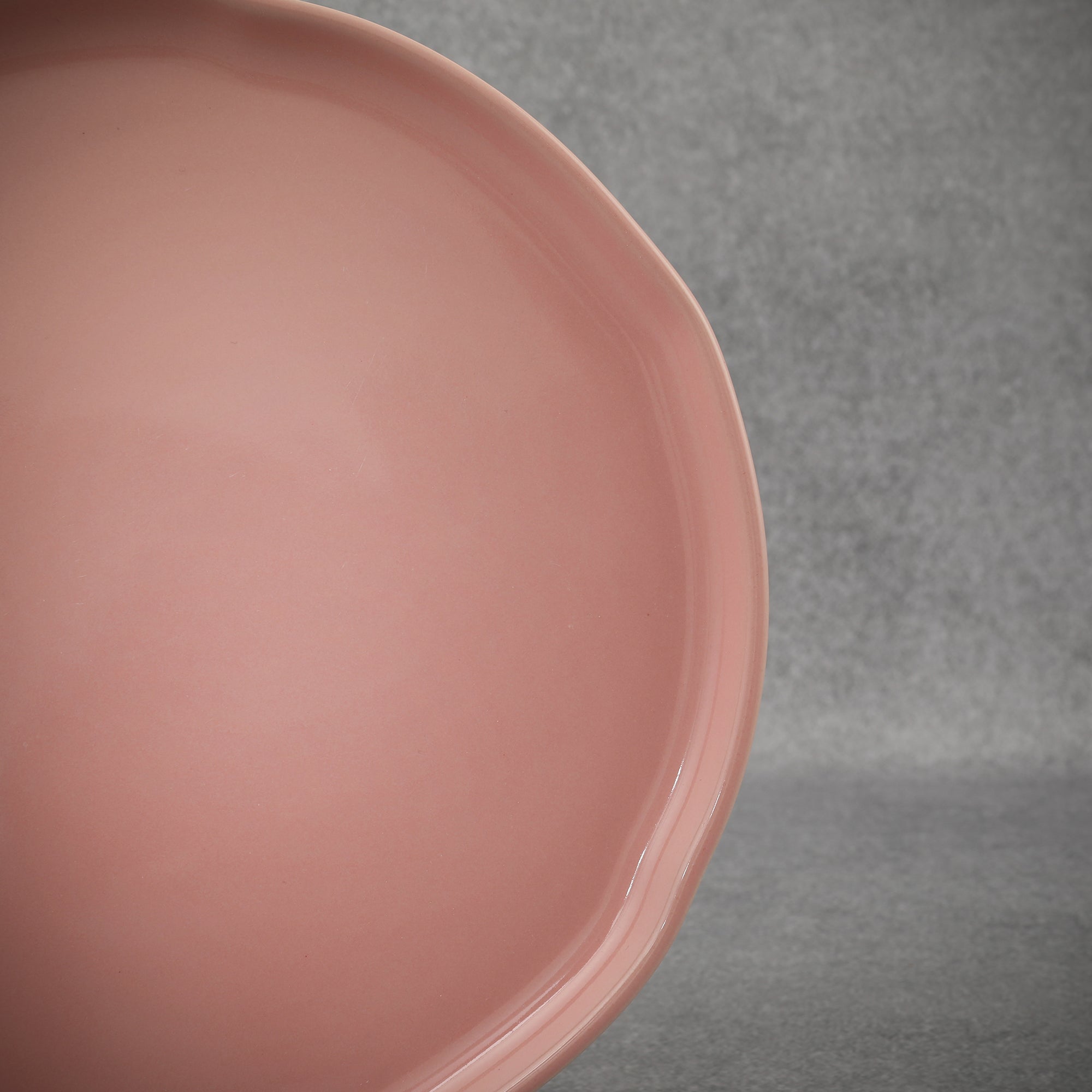 Palette Ceramic 10.5 Inch Dinner Plate 4 Pcs in Pink Colour