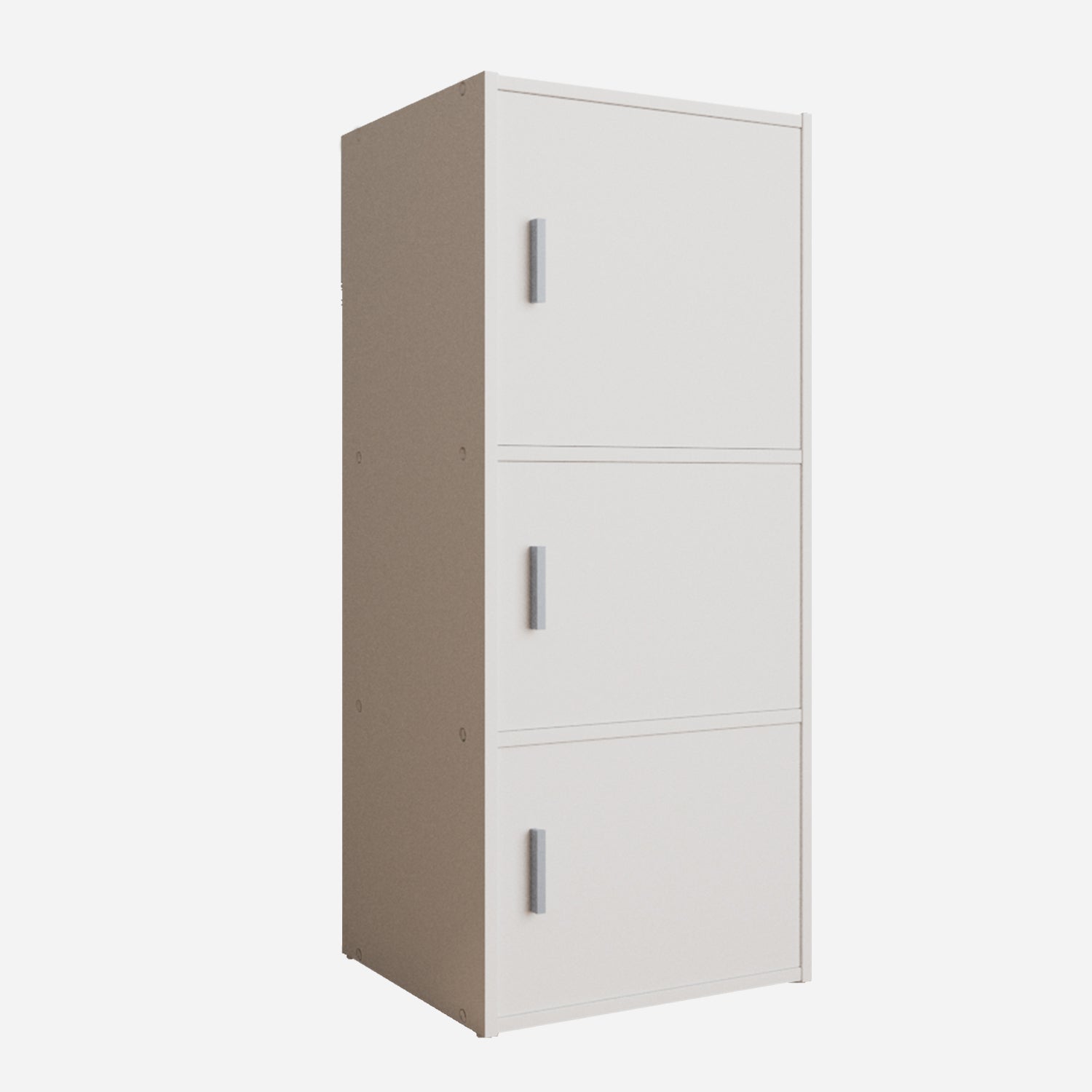 Albert Engineered Wood 3 Tier Cabinet in White Colour
