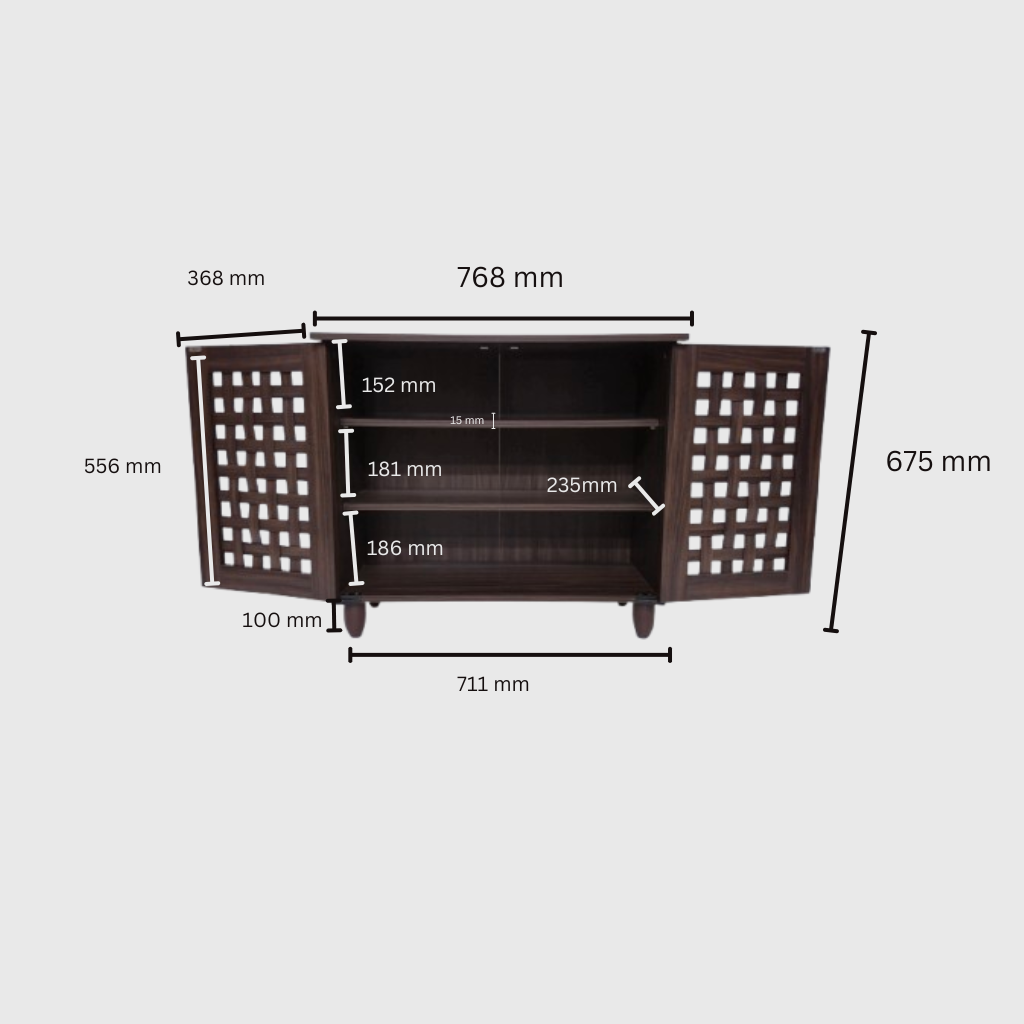 NESTE 2 DOOR SHOE RACK