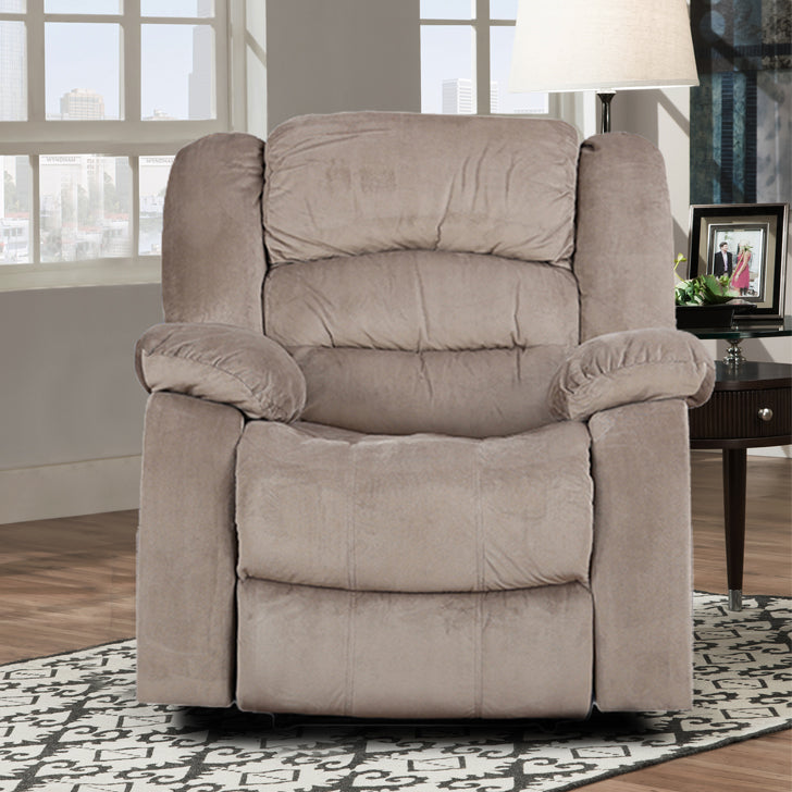 Bradford Fabric Single Seater Recliner in Beige Colour