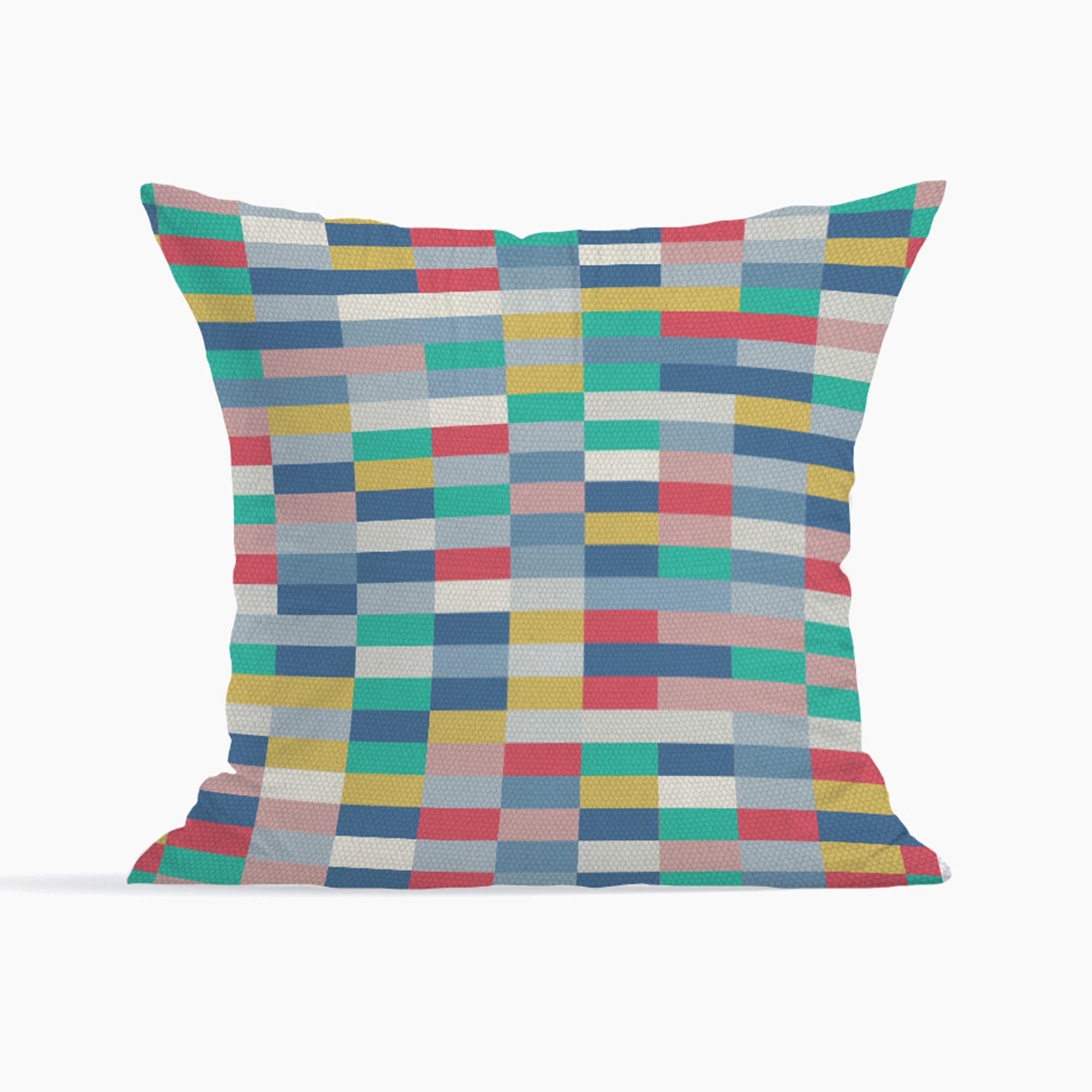 Pop Modern  Reversible Brick Digital Cushion Cover 40x40 Cm in Multi Colour