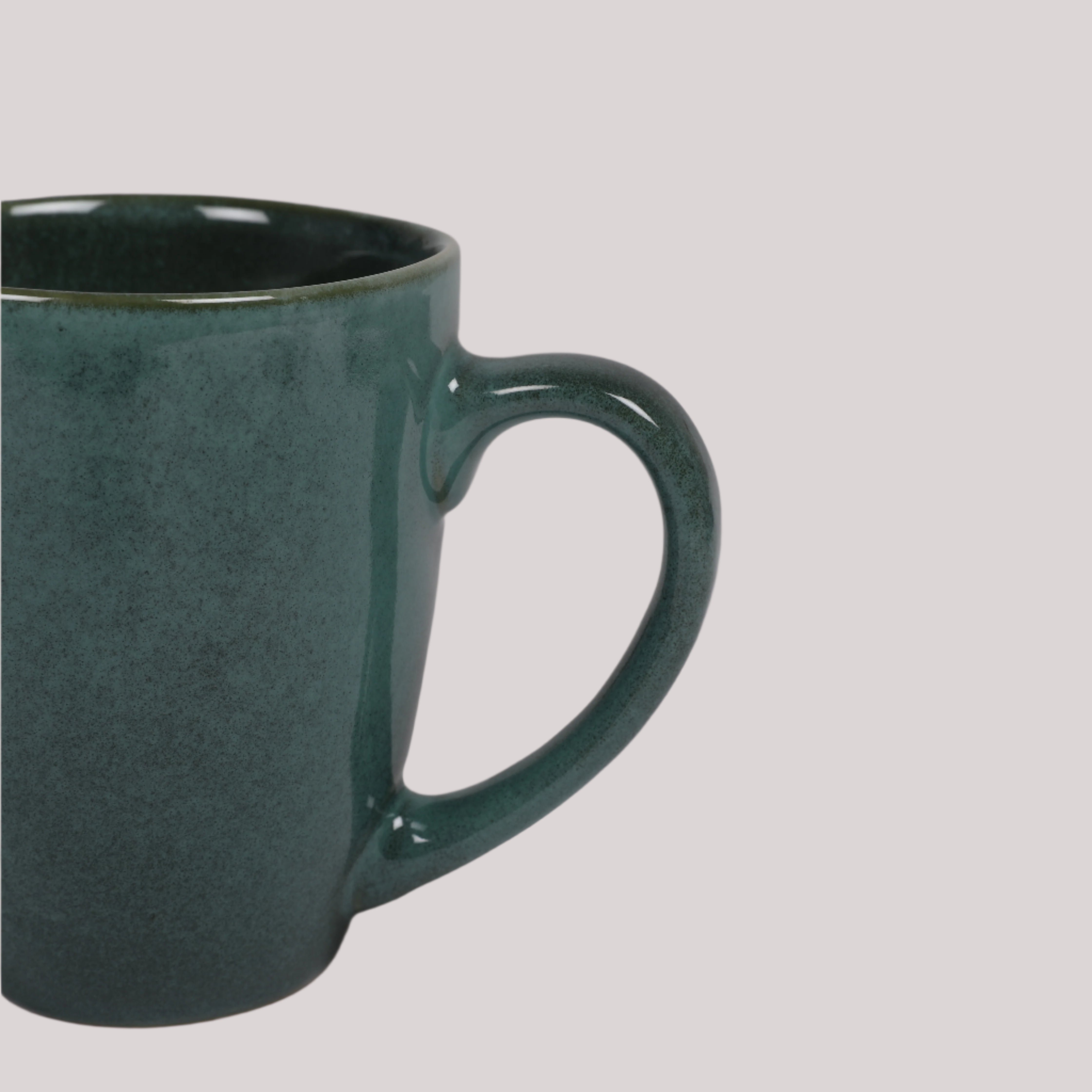 Living Essence Stoneware Mug Green 380ml Set of 2Pcs